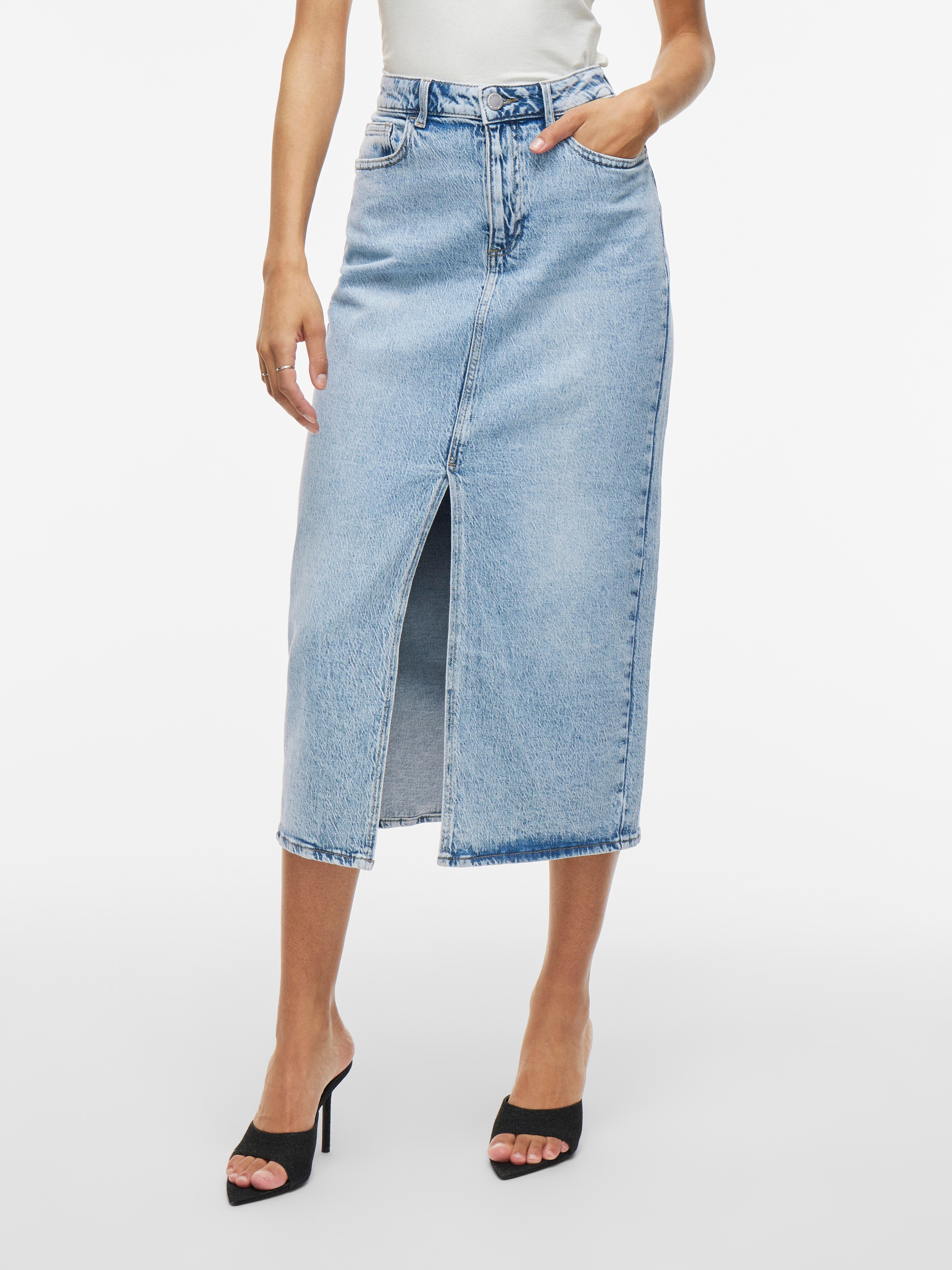 Vila "VIJAF HW MIDI DENIM SKIRT-NOOS" günstig online kaufen