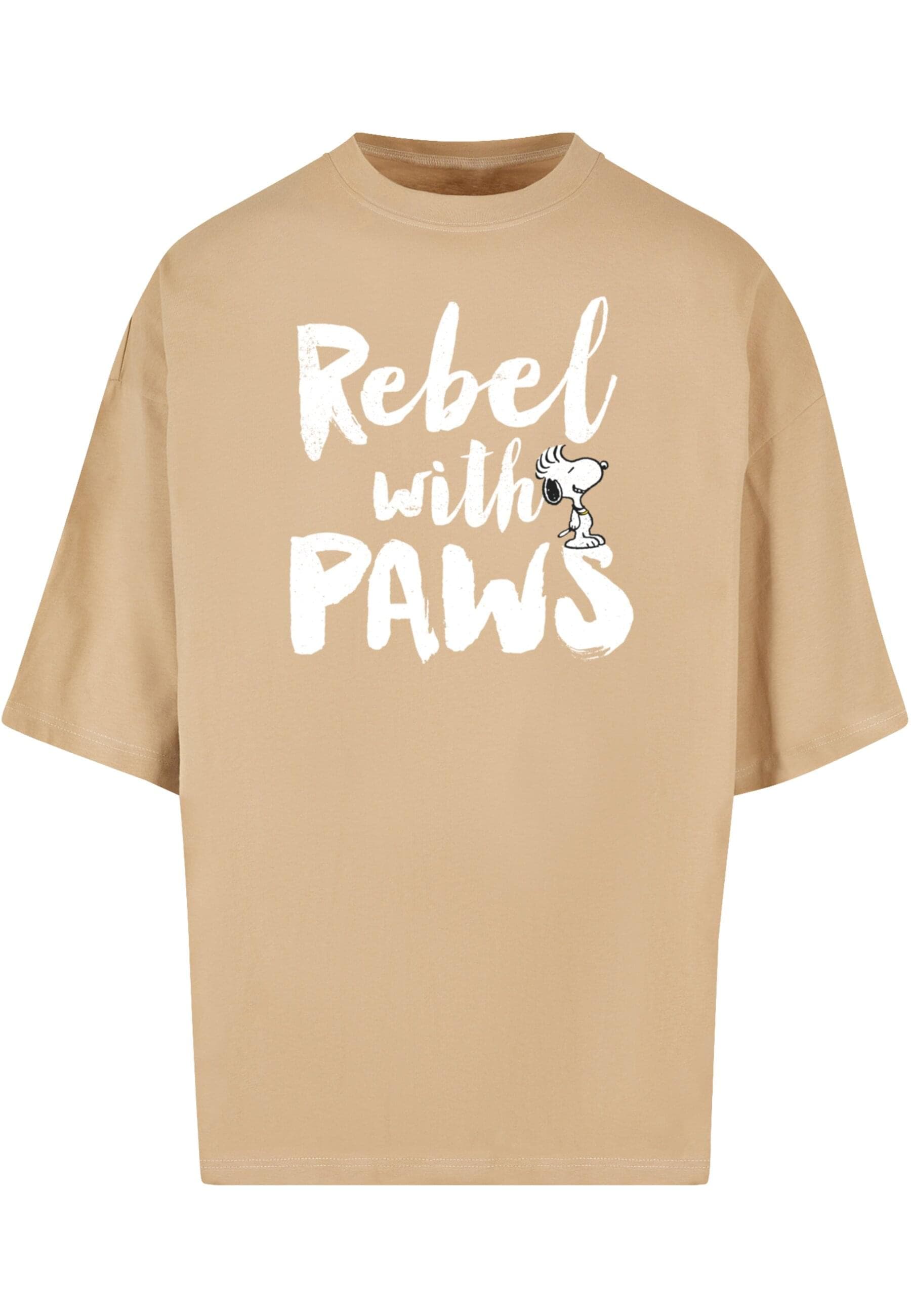 T-Shirt »Merchcode Herren Peanuts - Rebel with paws Huge Tee«, (1 tlg.)