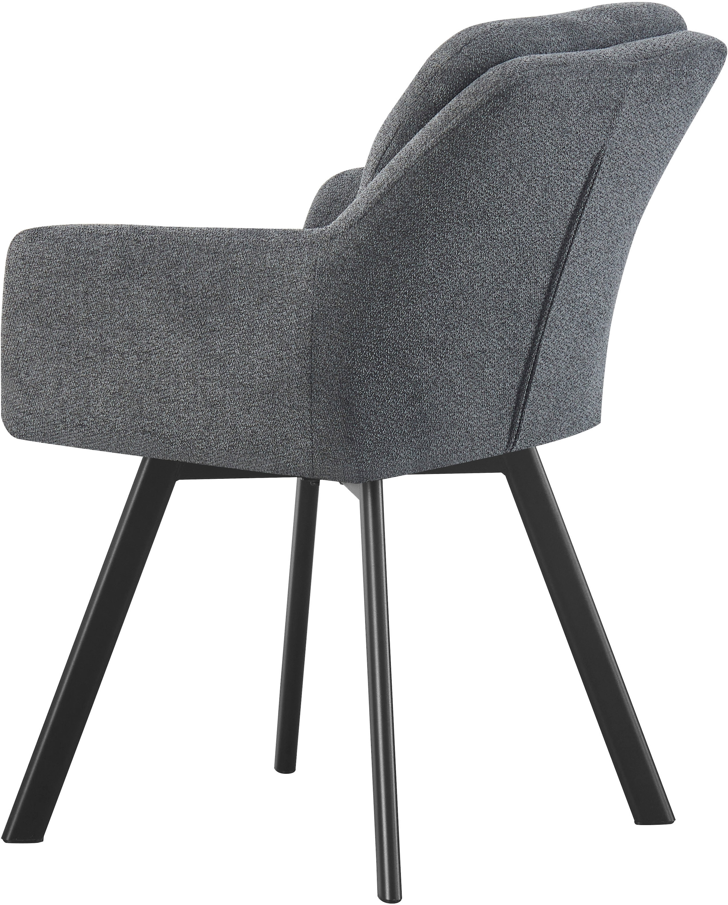 Home affaire Esszimmerstuhl »NEEPAWA, 2er Set, mit Metallgestell in matt schwarz« (Set) 2 Stk.in verschiedenen Farben, Belsatbarkeit pro Stuhl 120 kg