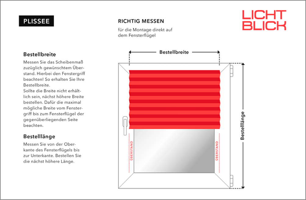 LICHTBLICK ORIGINAL Plissee »Plissee Klemmfix, ohne Bohren, verspannt«, blickdicht, ohne Bohren, verspannt, lichtdurchlässig, blickdicht