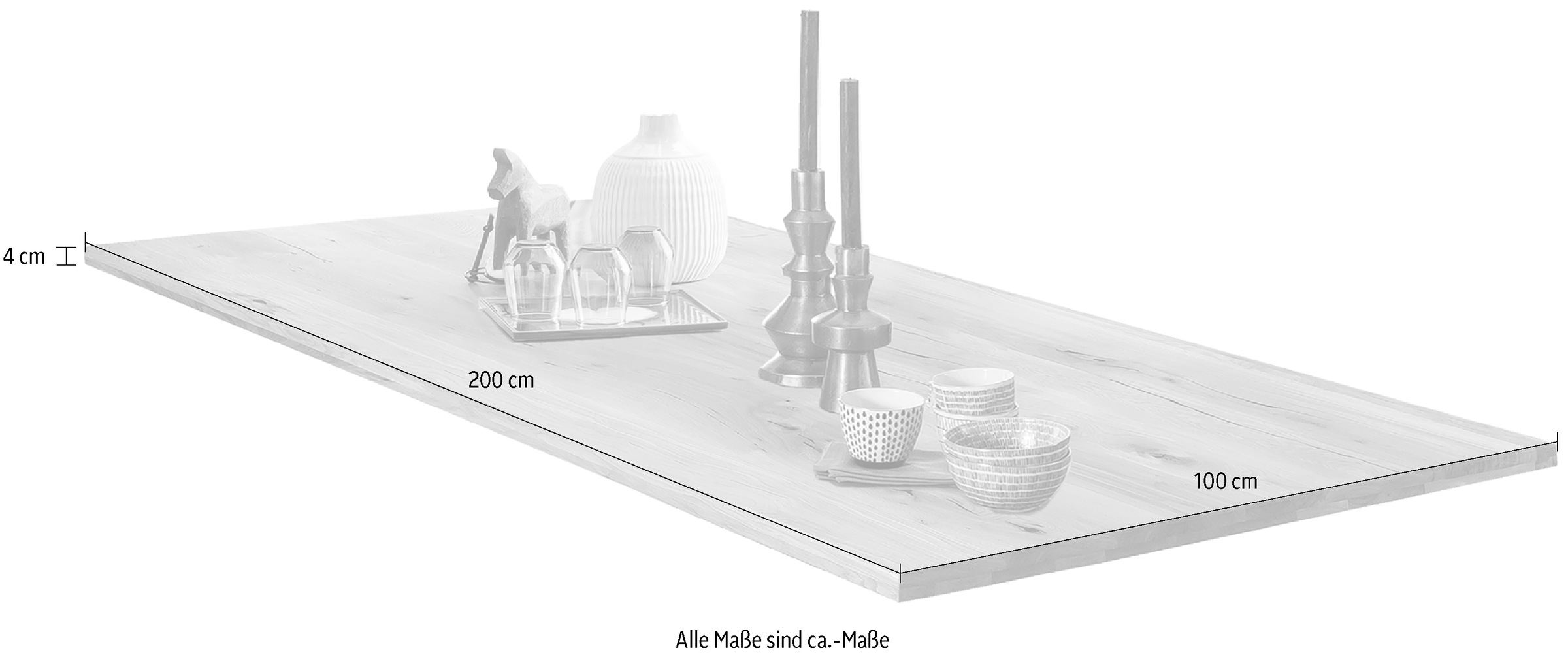SIT Tischplatte 1 Stk. tlg. im geölten Finish