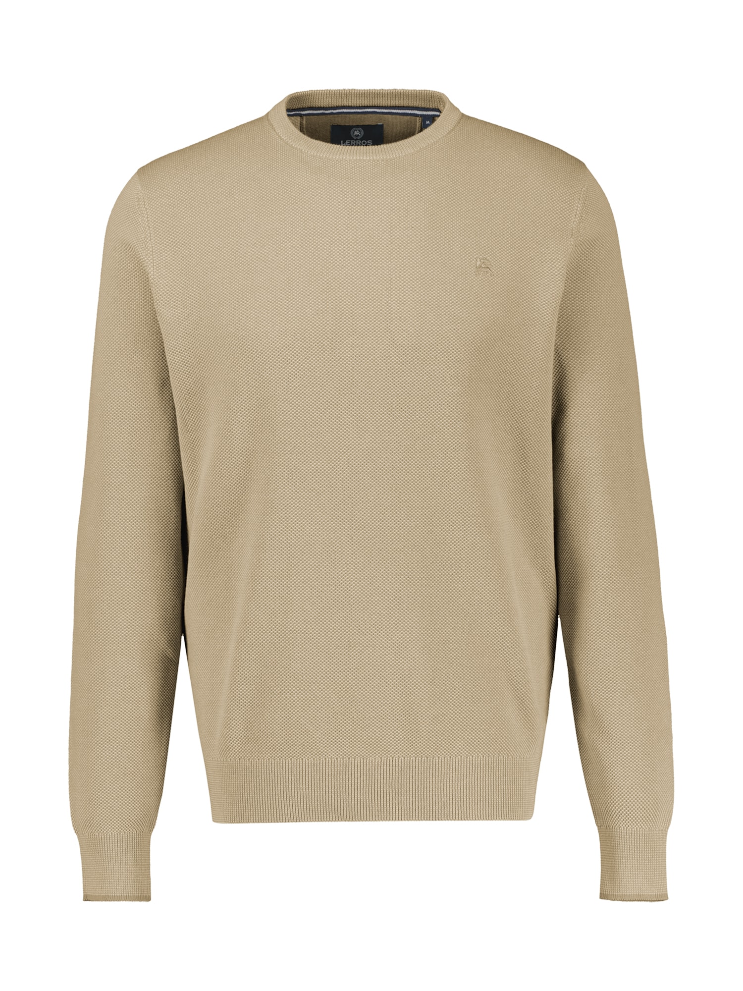 LERROS Strickpullover "Strickpullover aus Baumwolle in 2-Tone-Optik, große Größen"