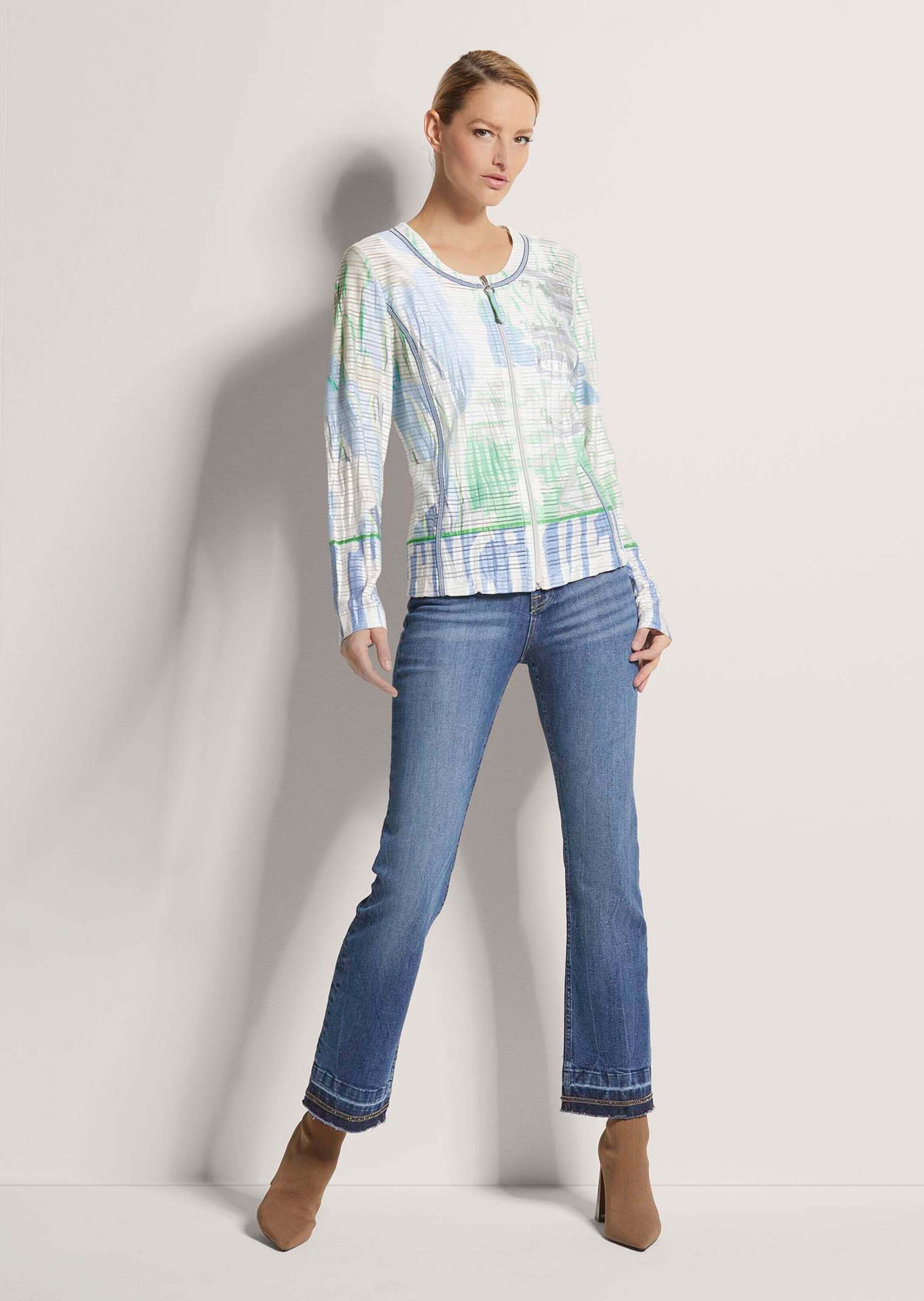 MADELEINE Kurzjacke »Sweatjacke Sweat-Jacke mit Zipper und Unikat Print«