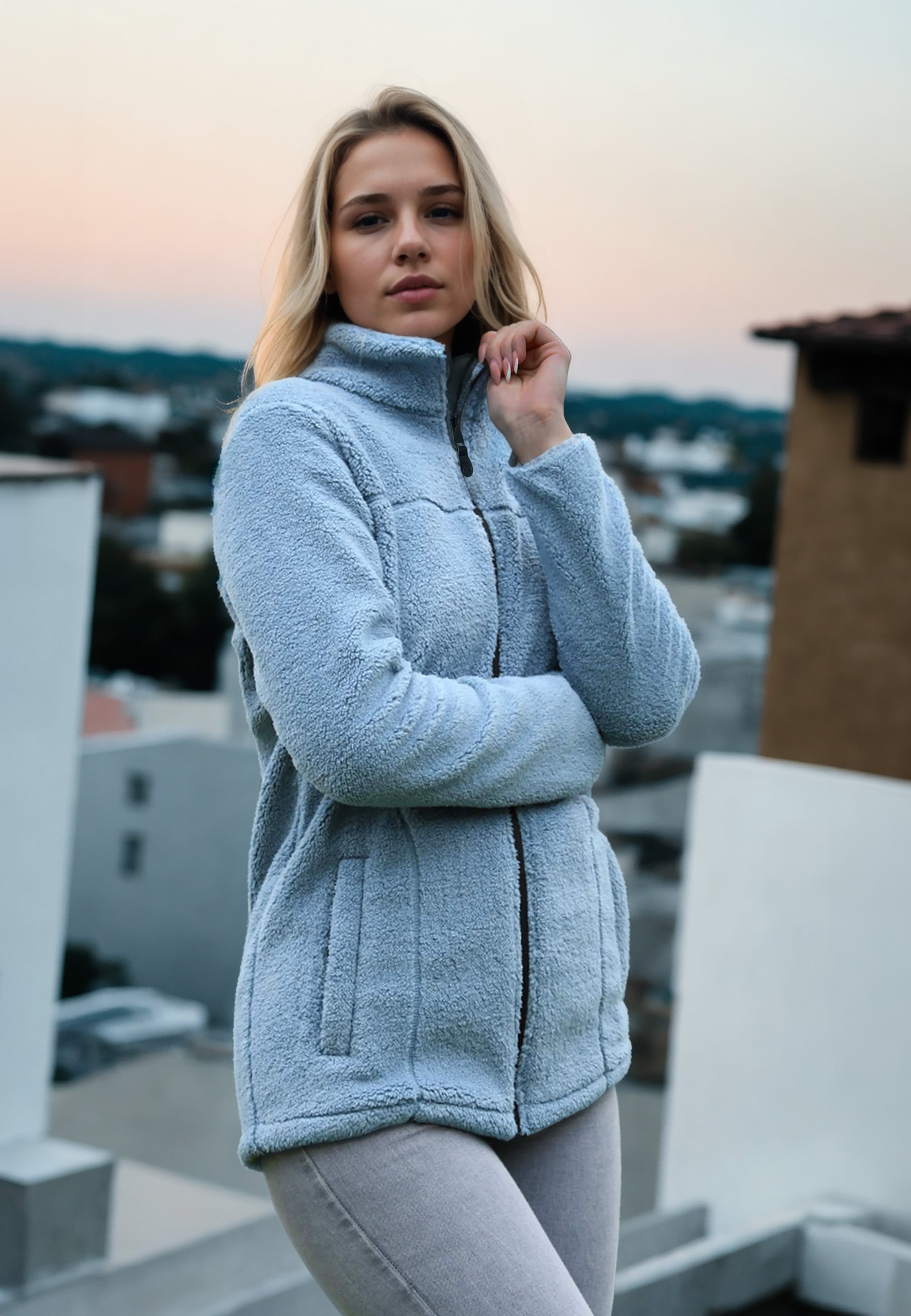 Arctic Seven Fleecejacke »ASDiania«, Sherpa Übergangsjacke