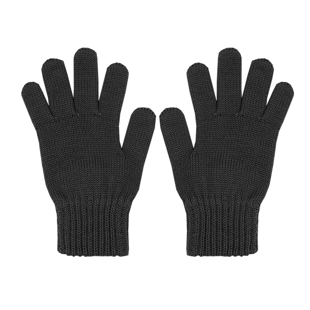 MAXIMO Mädchen Strickhandschuhe, schwarz, Gr. 1, unifarben, Strick, Wolle, Handschuhe, Fingerhandschuhe, Wolle, wärmend, atmungsaktiv, basic, bequem