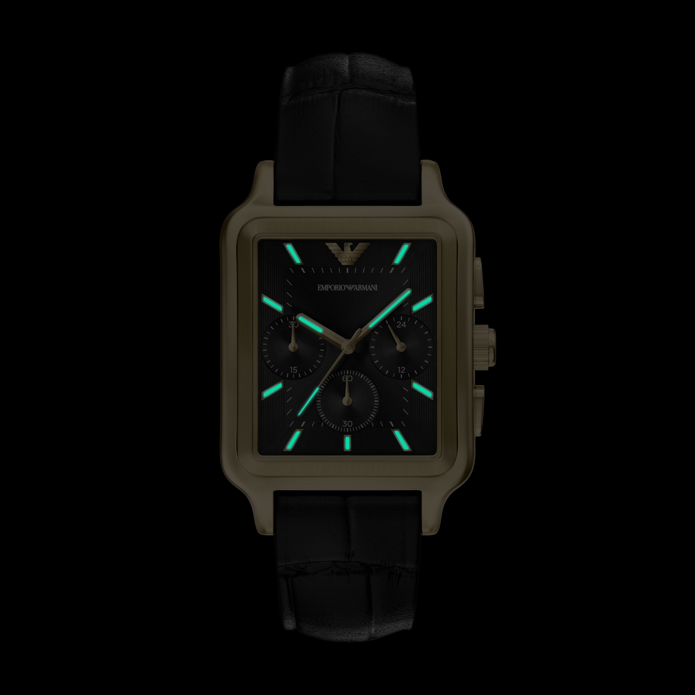 Emporio Armani Chronograph Quarzuhr, Armbanduhr, Herrenuhr, Lederarmband, analog