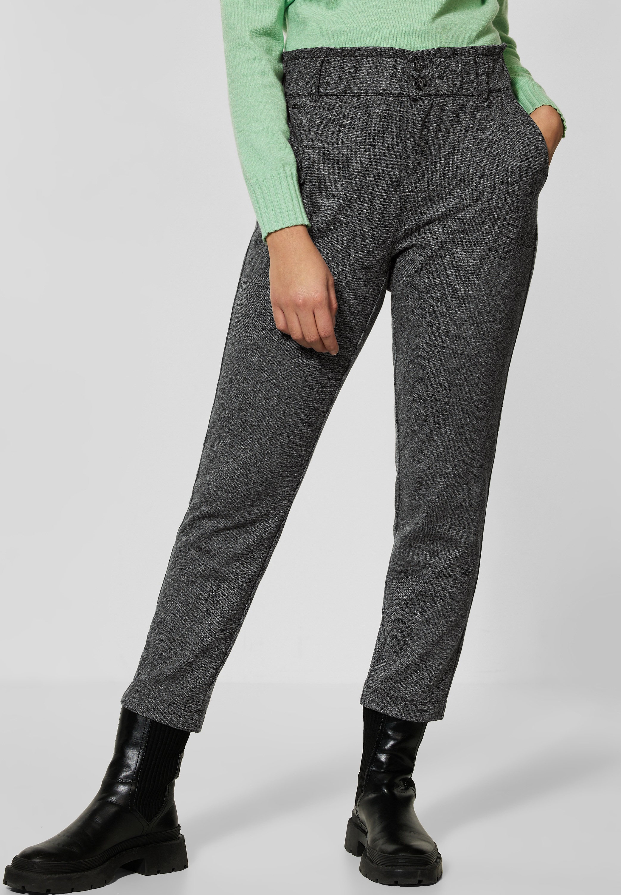 STREET ONE Paperbag-Hose, High Waist