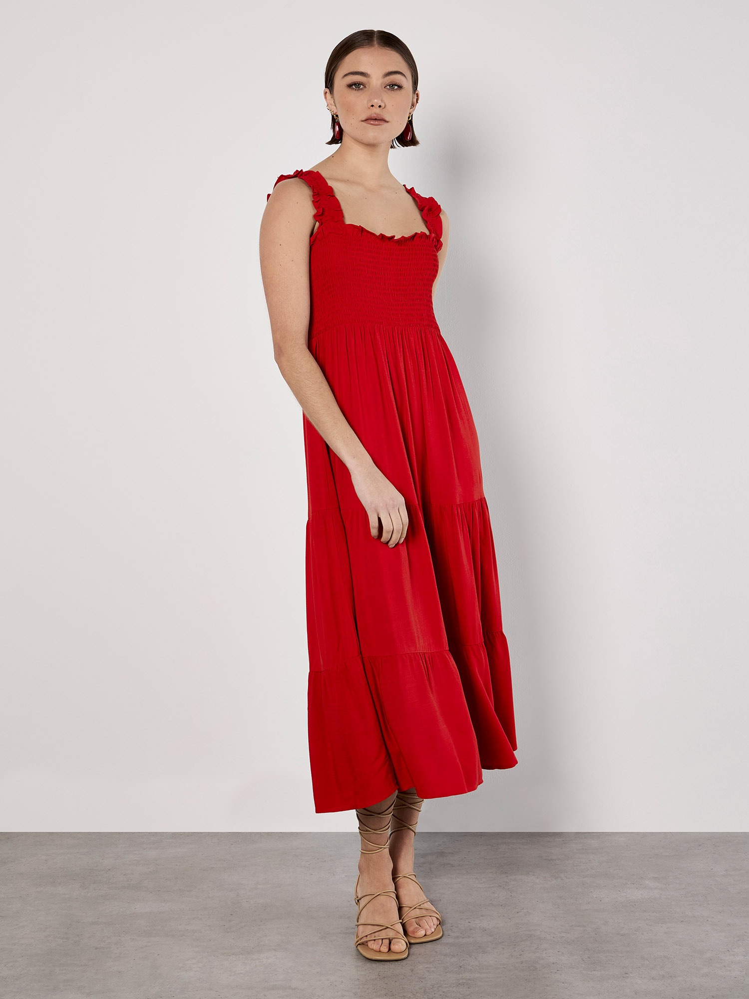 Apricot Midikleid "Midikleid" mit Smockdetails