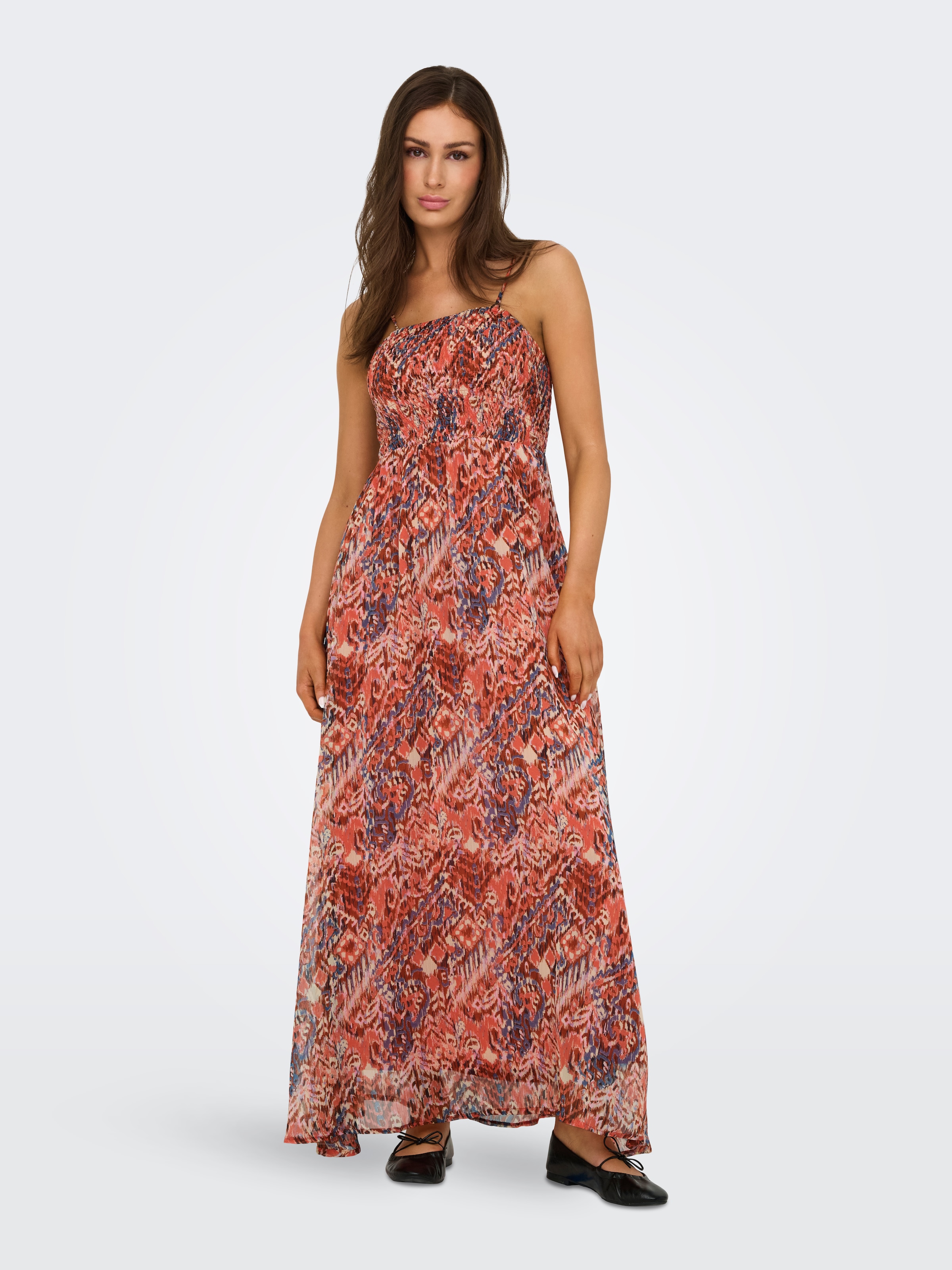 ONLY Maxikleid "ONLELENA VIKKI LIFE STRAP ANK DRESS WVN", Sommerkleid günstig online kaufen