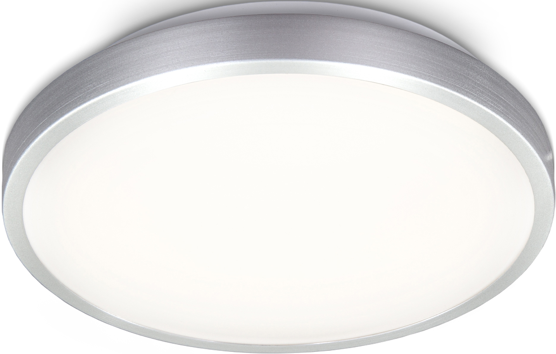 B.K.Licht LED Deckenleuchte »BK_DL1302 LED Ø28,8cm Aluminiumfarbig-weiß, 12W, BAUR 1.200Lm, flammig-flammig, warmweißes 3.000K Deckenleuchte, | Licht, 1 Licht«, indirektes