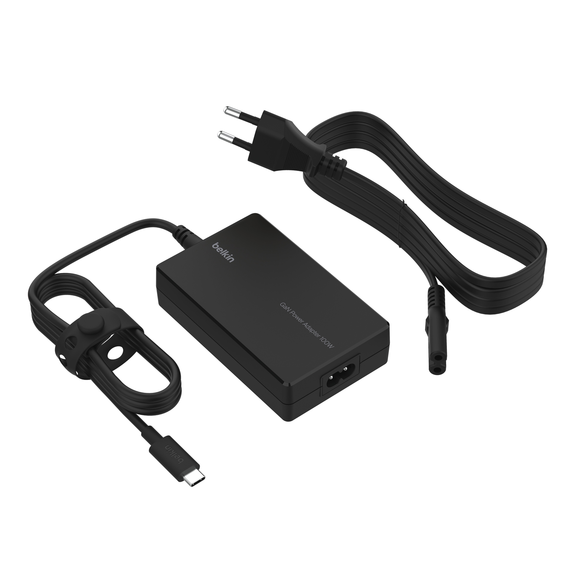 BELKIN USB-Ladegerät "Connect USB-C Core GaN Netzteil 100 W", schwarz, B:13,28cm H:14,22cm T:5,31cm, Ladegeräte - Kunststoff Einheitsgröße