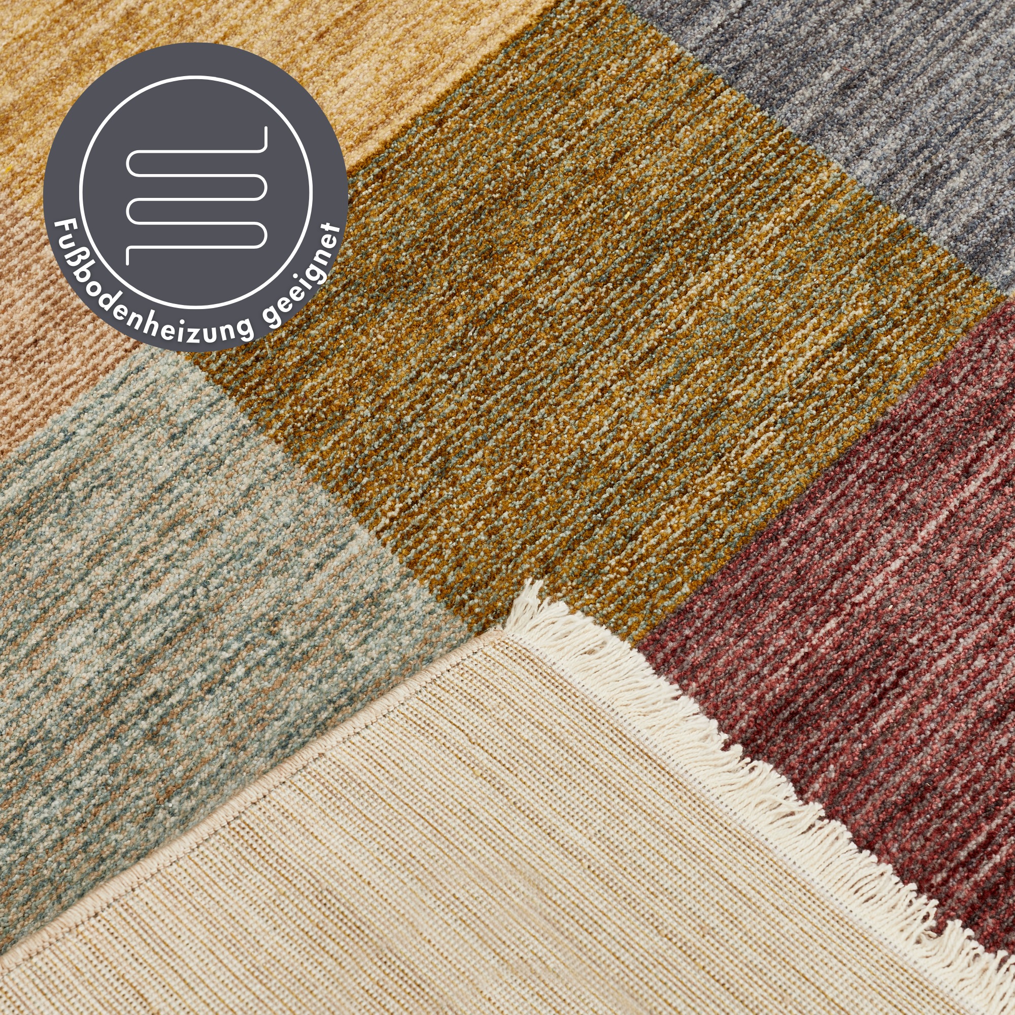 LUXOR living Teppich »Rocco«, rechteckig, 11 mm Höhe, Vintage-Look, florales Design, mit Fransen, Wohnzimmer, Schlafzimmer