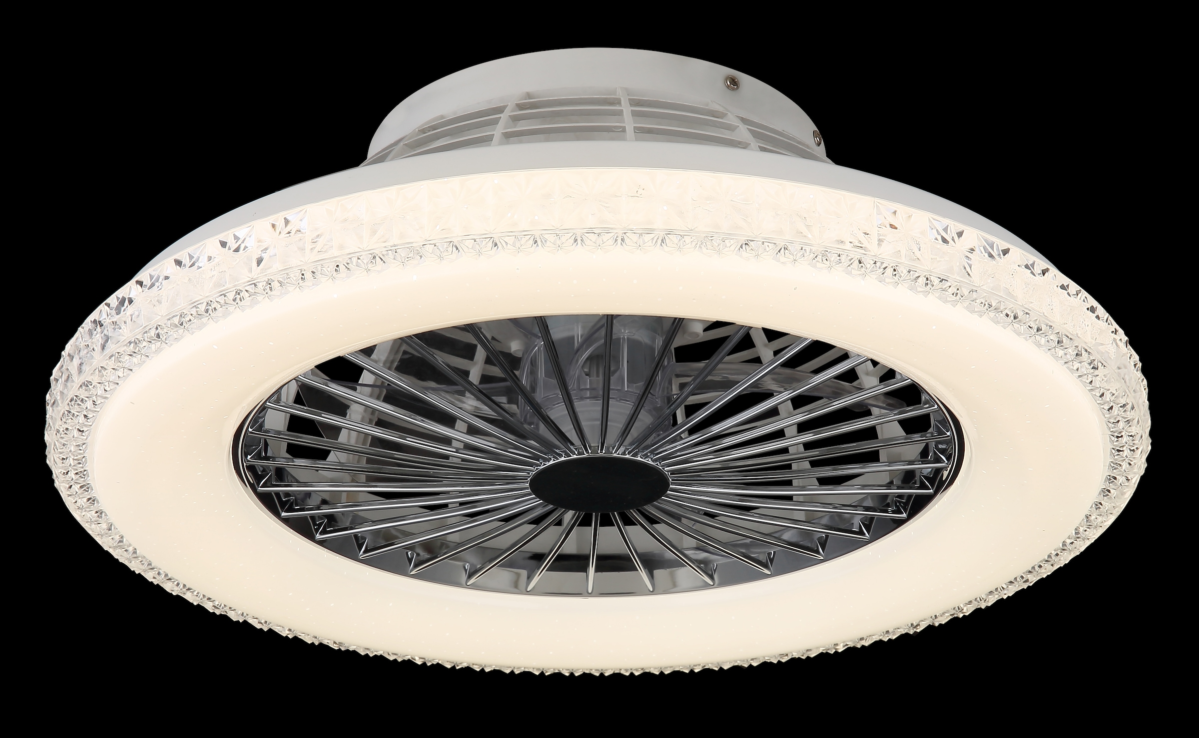 GLOBO LIGHTING Deckenleuchte »CORUSSO«, Leuchtmittel LED-Modul | LED fest integriert, Ventilator /Schlafzimmer / Wohnbereich /Arbeitszimmer / verchromt rund