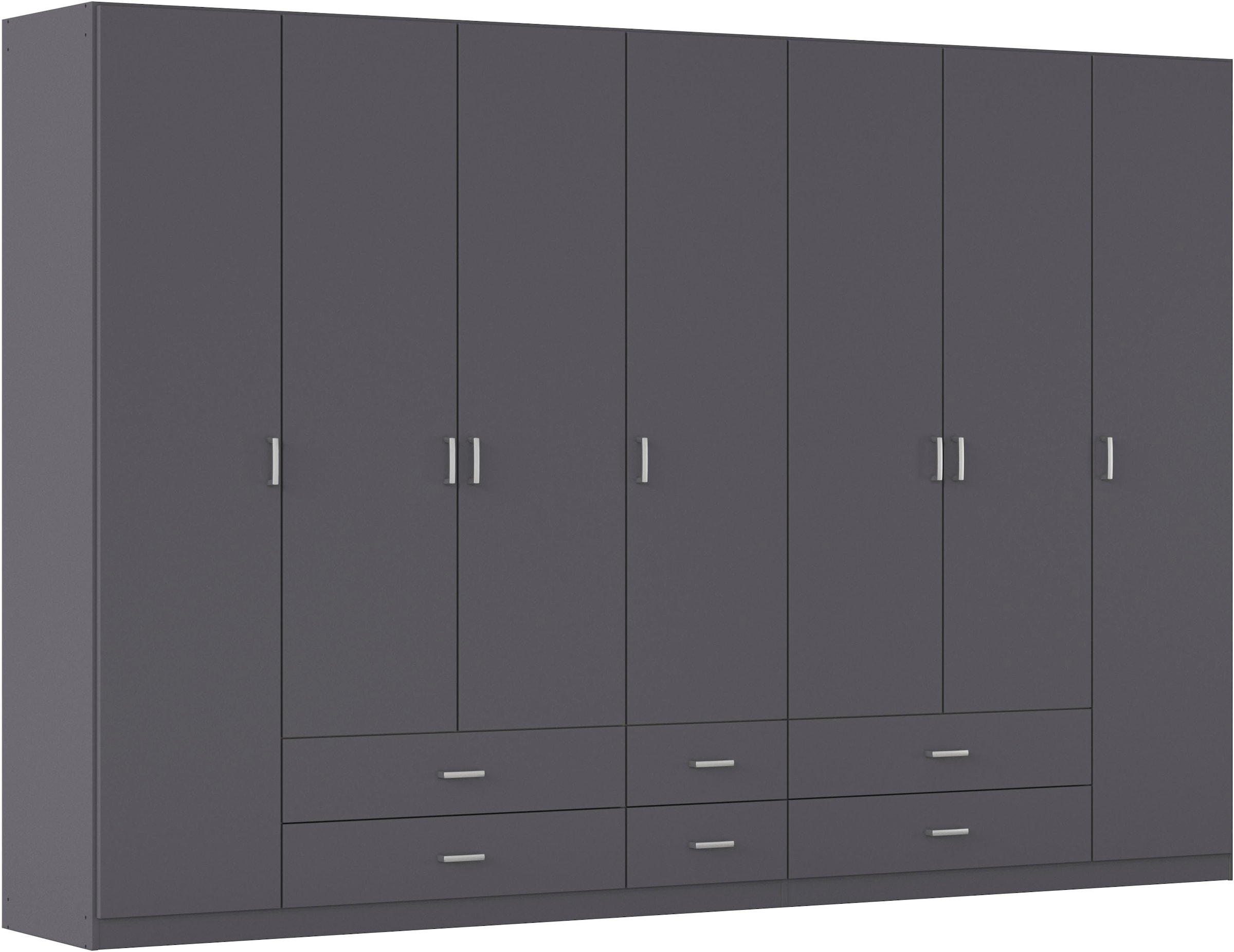 rauch Drehtürenschrank »Kleiderschrank Garderobe GAMMA Breiten 315 cm« in 3 Ausstattungen BASIC/CLASSIC/PREMIUM (inkl. SOFT-CLOSE-Funktion),  mit Schubladen, verschiedene Griff-Varianten TOPSELLER MADE IN GERMANY