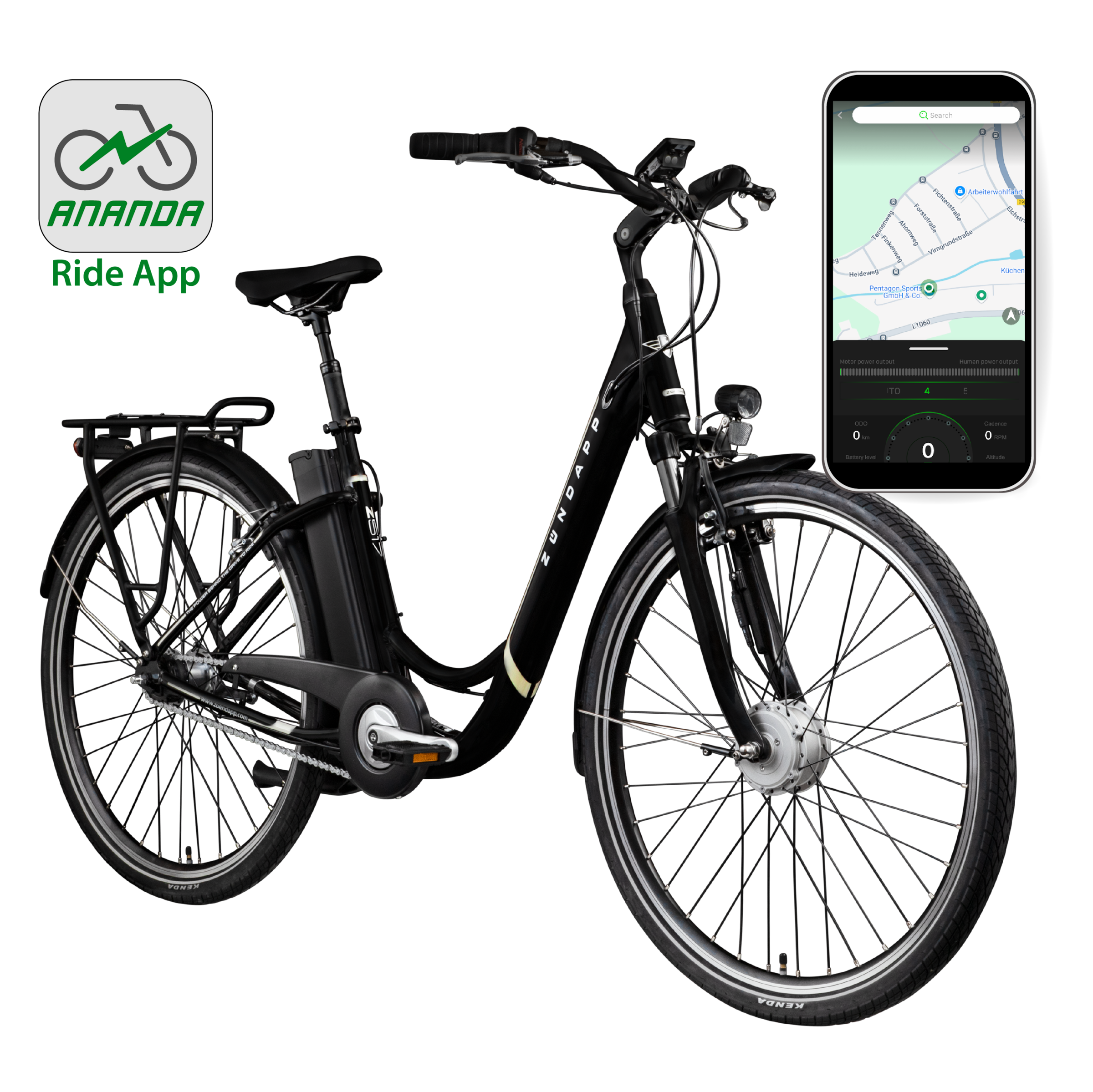 Zündapp »Z517« 7 Gang Nabenschaltung Frontmotor 250 W E Bike Damenfahrrad 28 Zoll 155 - 190 cm mit 7 Gang Nabenschaltung