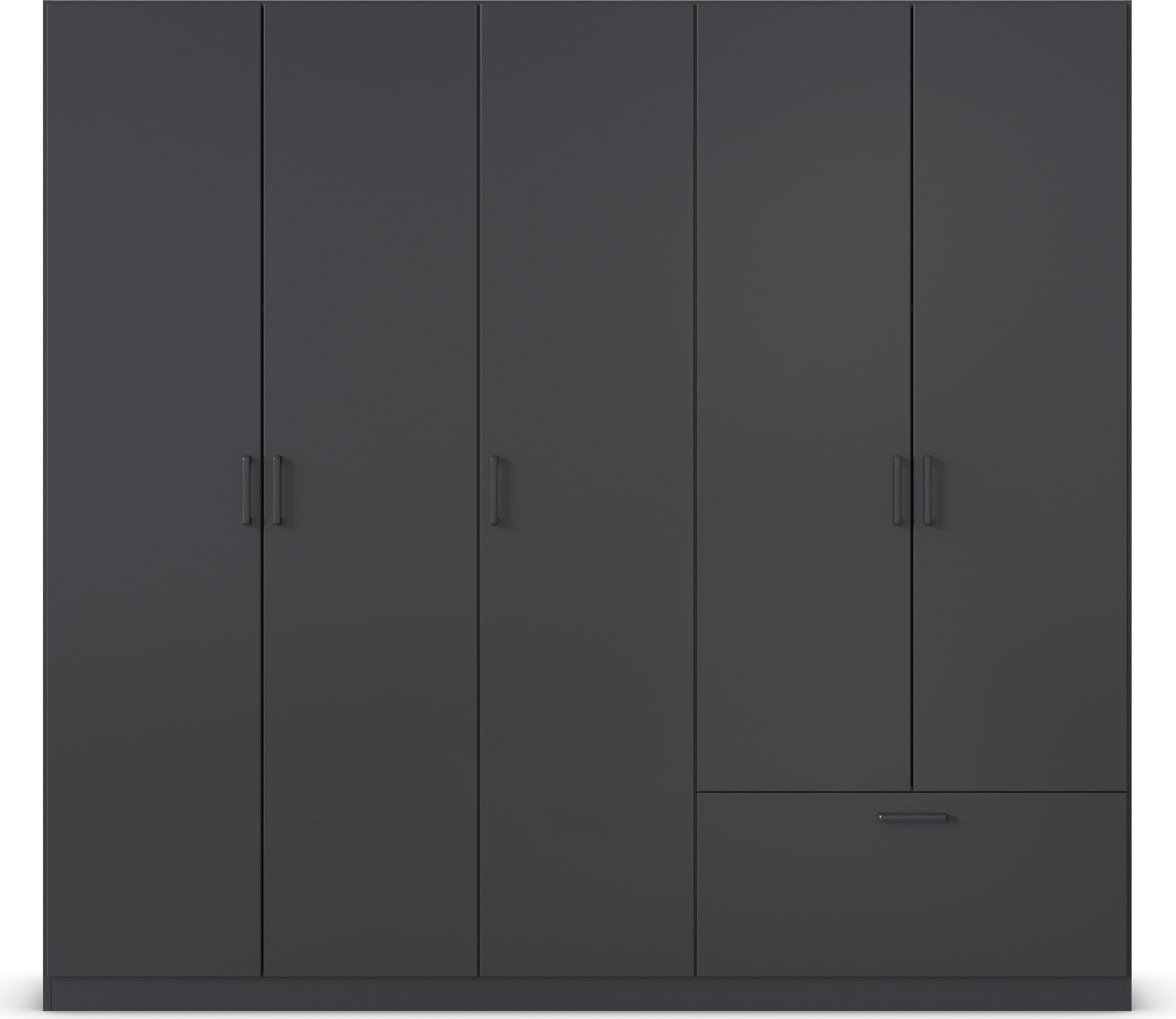 rauch Drehtürenschrank »Kleiderschrank Schrank Garderobe Wäscheschrank BARI«, mit Schubasten außen, moderner Griff in Graumetallic MADE IN GERMANY