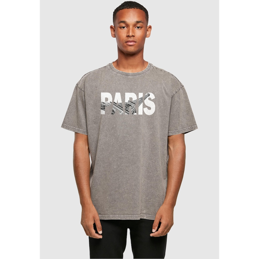 Merchcode T-Shirt »Merchcode Herren Paris Eiffel Tower Acid Washed Oversize Tee«, (1 tlg.)