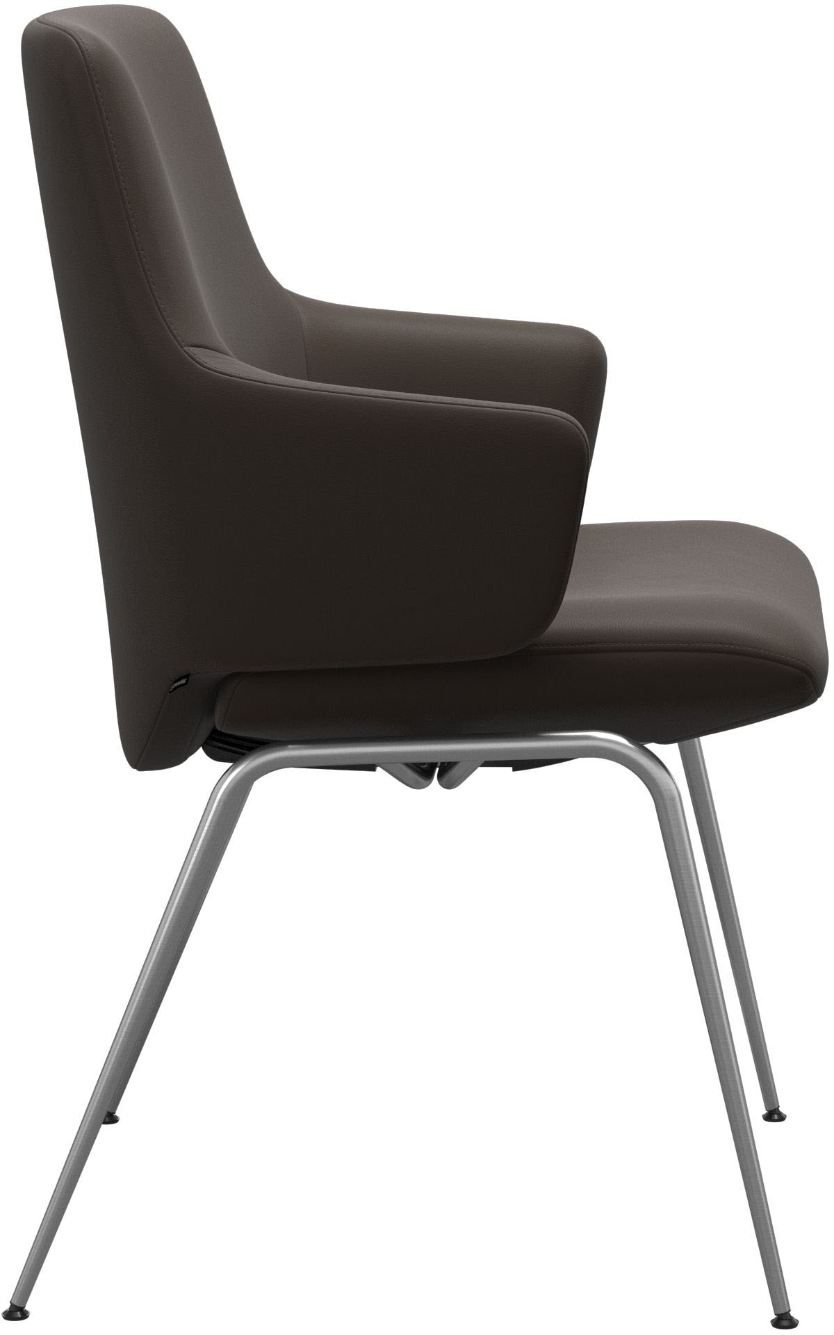 Stressless® Polsterstuhl »Laurel«, Leder BATICK, Low Back mit Armlehne, Größe L, mit Beinen aus Stahl in Schwarz matt