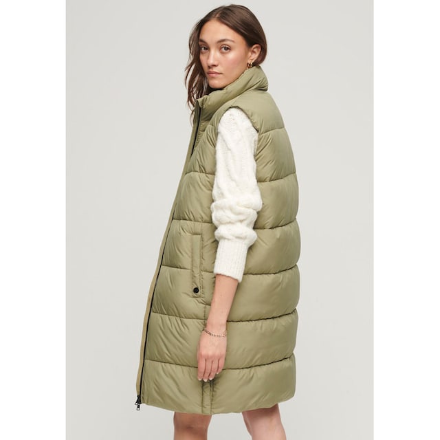 Superdry Steppweste »STUDIOS LONGLINE QUILTED GILET« kaufen | BAUR