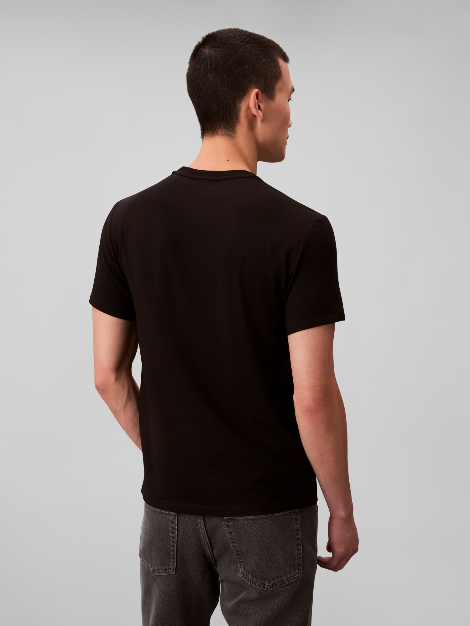 Thumbnail - Calvin Klein T-Shirt "SS STRETCH COTTON SLIM TEE 2PK" Packung, 2 Stk. tlg. Rundhalsausschnitt, slim fit