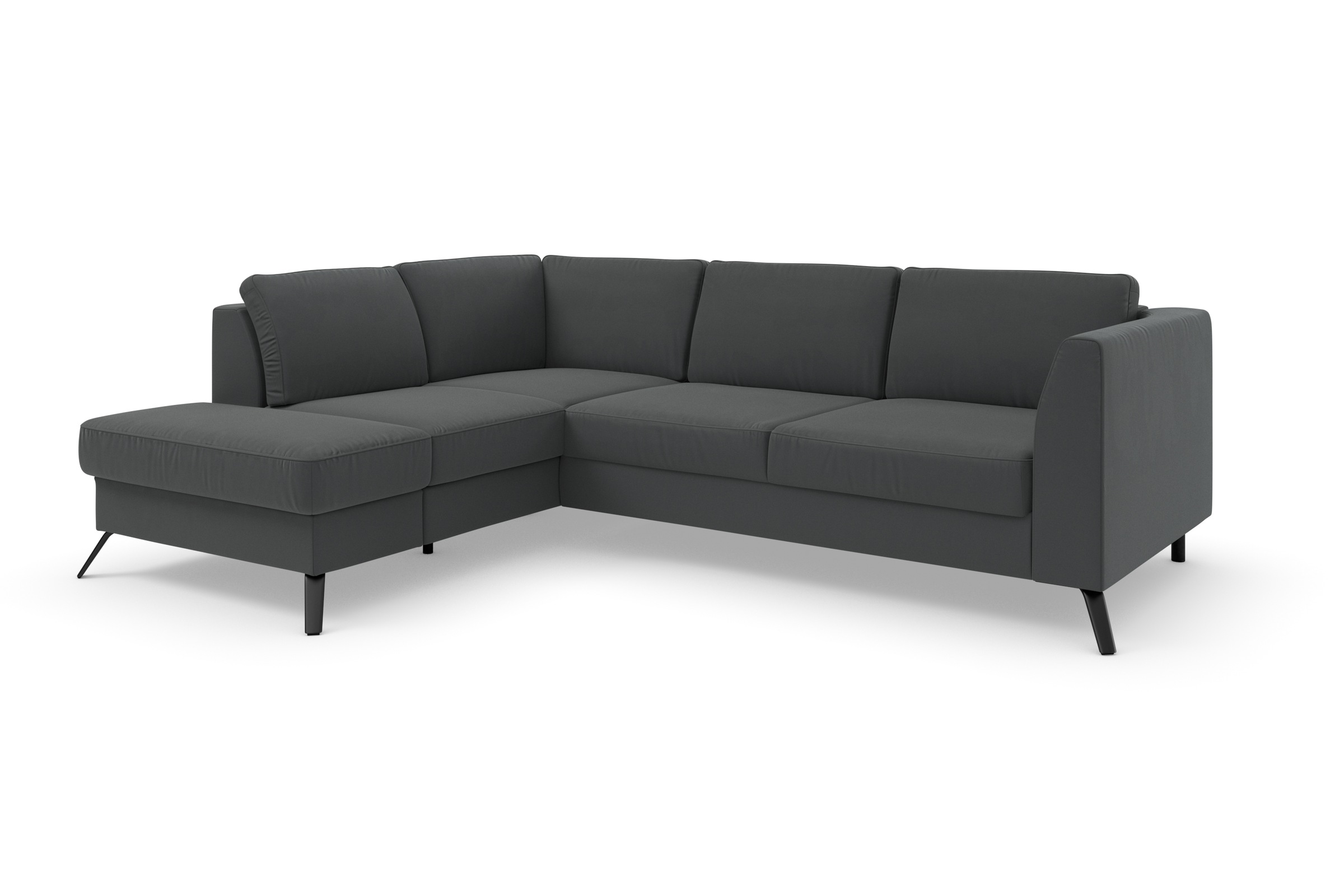 Thumbnail - sit&more Ecksofa "Olsen L-Form" inklusive Sitztiefenverstellung, wahlweise mit Bettfunktion, 15cm hoch