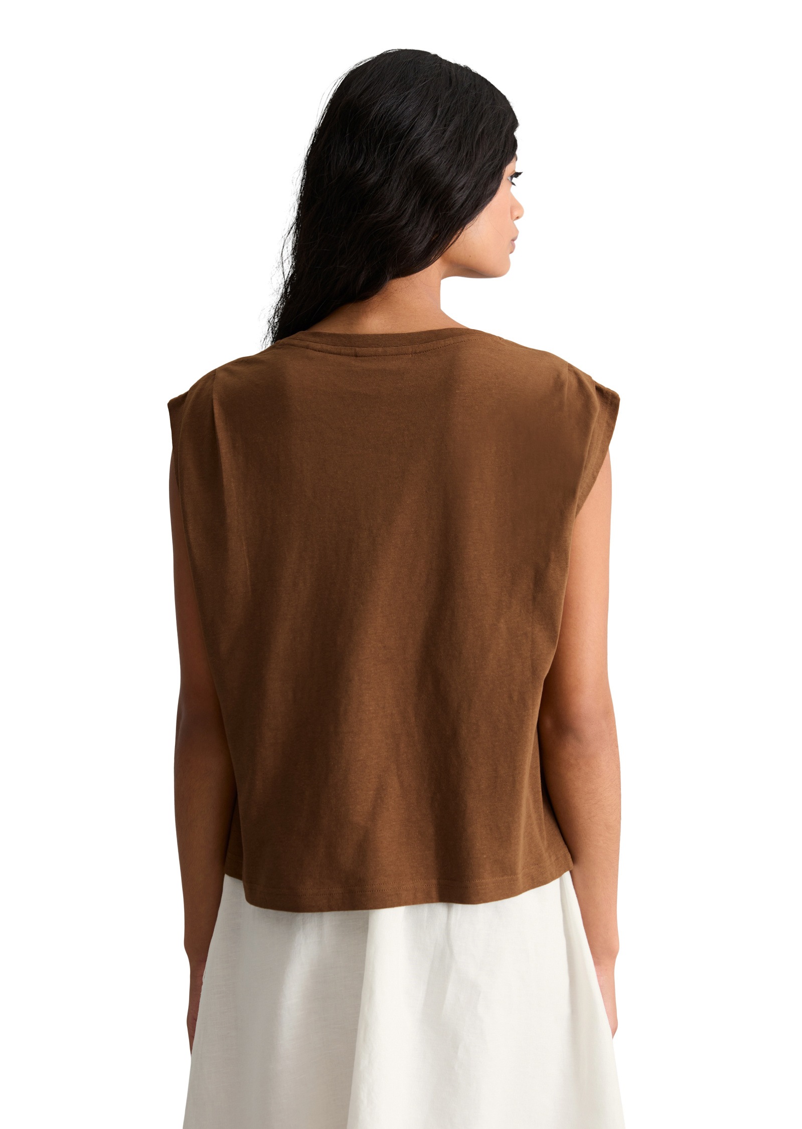 Marc O'Polo DENIM T-Shirt »aus Baumwolle-Leinen-Mix«