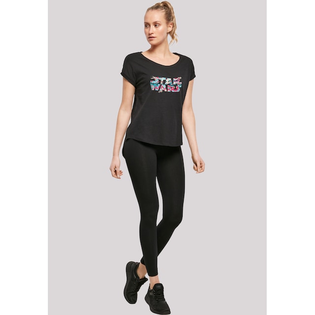 with Wars »Damen Slub (1 online Ladies Wavy Star Ship tlg.) BAUR Tee«, | F4NT4STIC kaufen Kurzarmshirt Logo Long