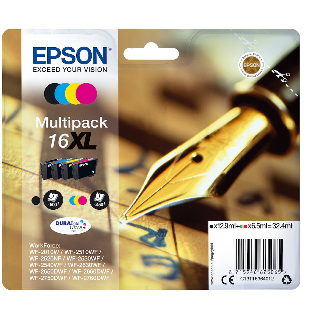 Epson Tintenpatrone »Epson Pen and crossword Multipack 16XL DURABrite Ultra Ink«