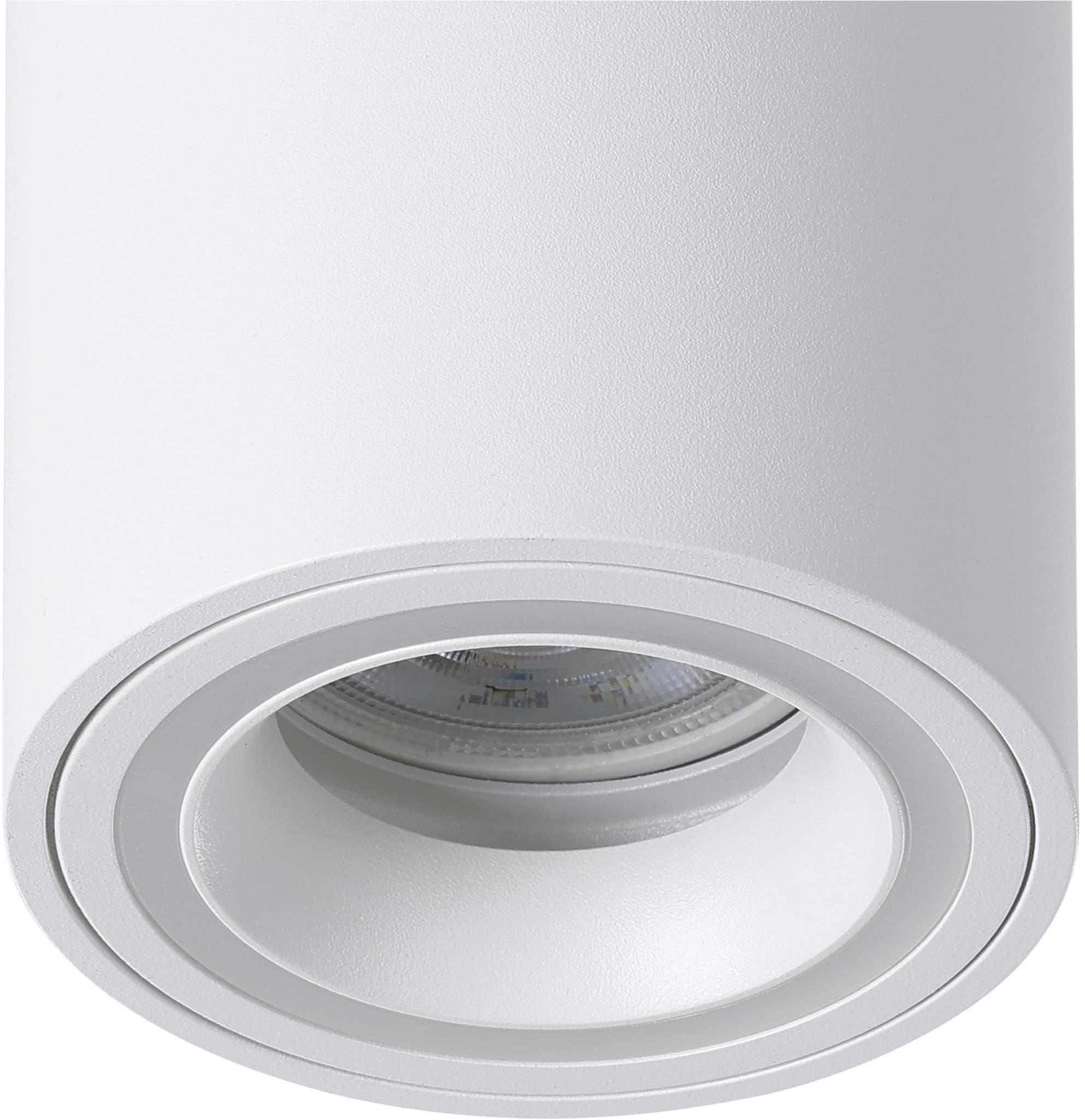 EGLO Aufbauleuchte »Carosso-Z Deckenlampe, ZigBee, App und Sprachsteuerung, dimmbar, Metal« GU10 1 Stk. Aufbauleuchte - H12 x Ø8 cm - weiß - 1X4,9W inkl.