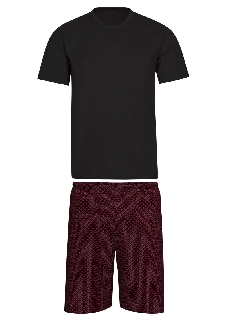 Trigema Schlafanzug »TRIGEMA Shorty-Pyjama mit Kettenmuster« 1