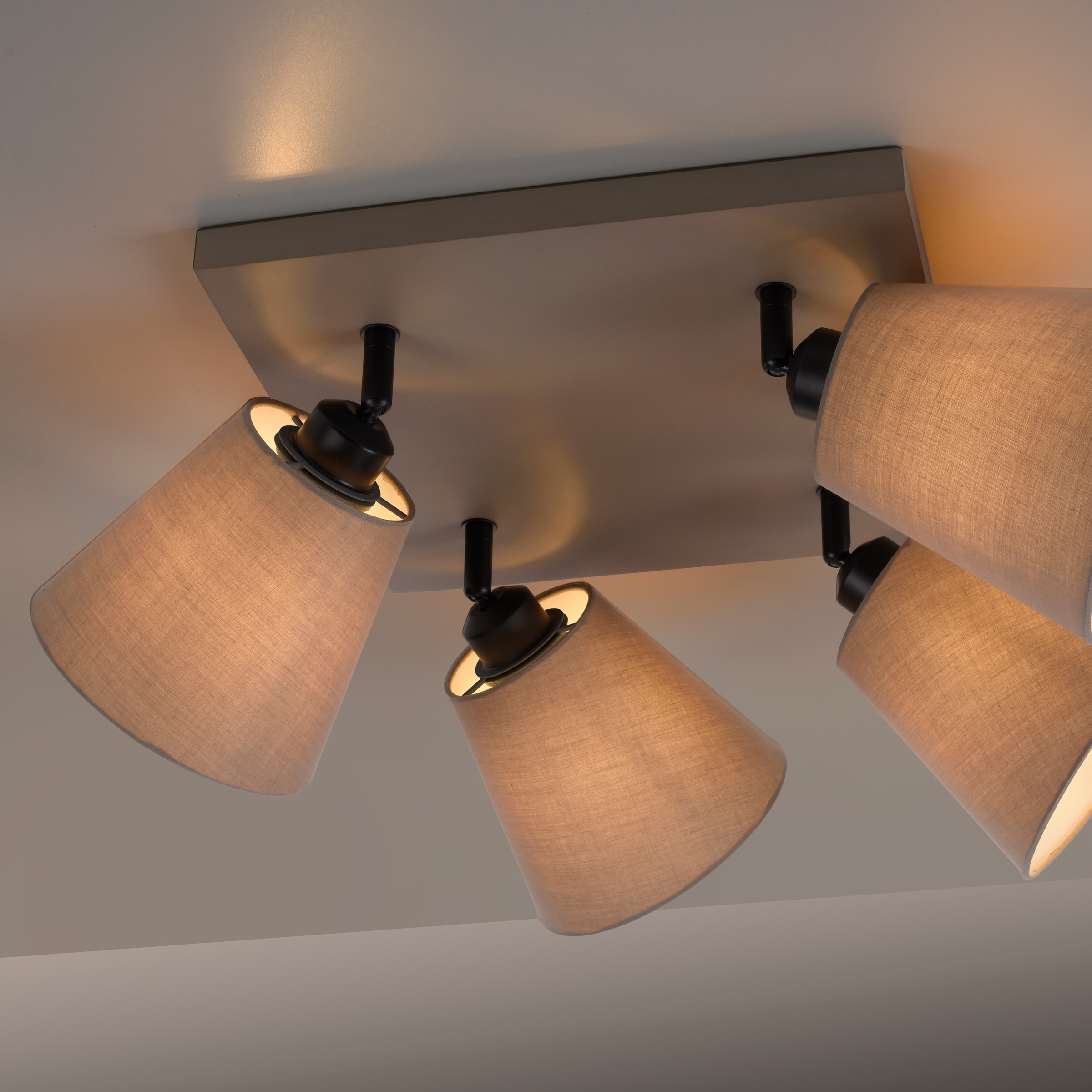 JUST LIGHT RIALA Ceiling Spotlight Taupe 2