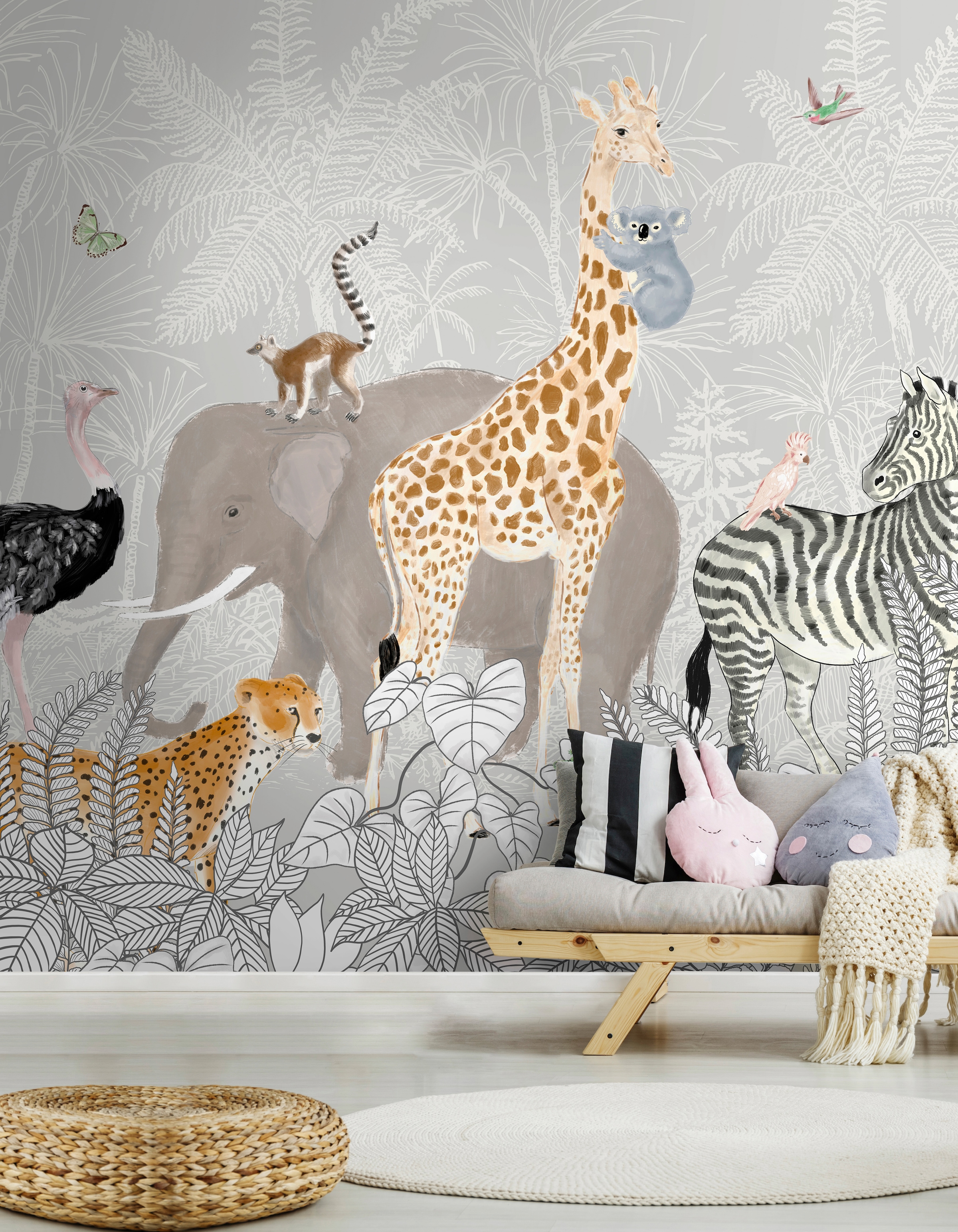 "Fototapete SUPERFRESCO EASY ""Dschungel"", bunt (mehrfarbig), B:3m L:2,8m, Vlies, Tapeten, Mehrfarbig - 280cmx300cm"