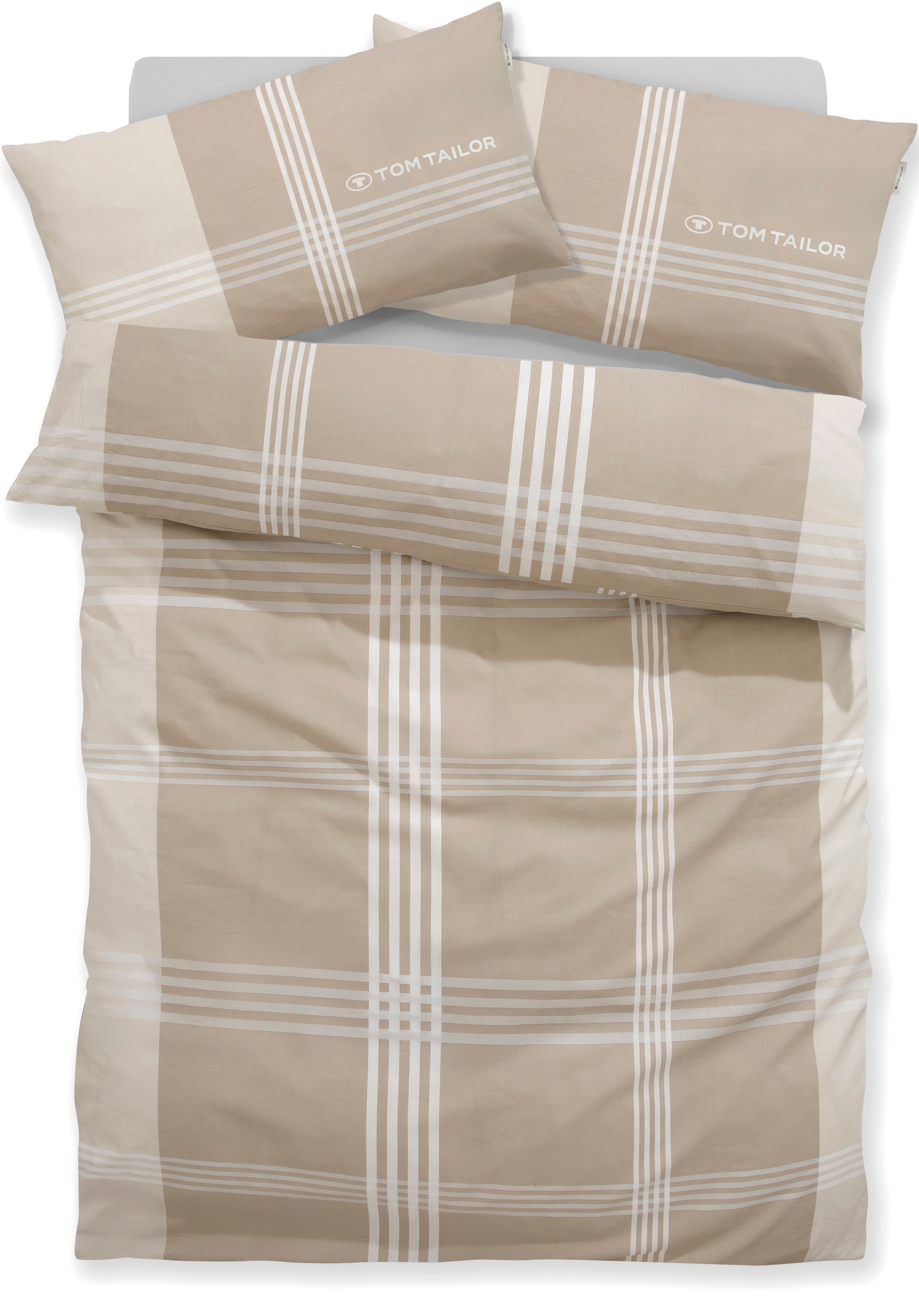 TOM TAILOR HOME Bettwäsche "Ole" 2 Stk. karierte Bettwäsche aus Baumwolle, günstig online kaufen
