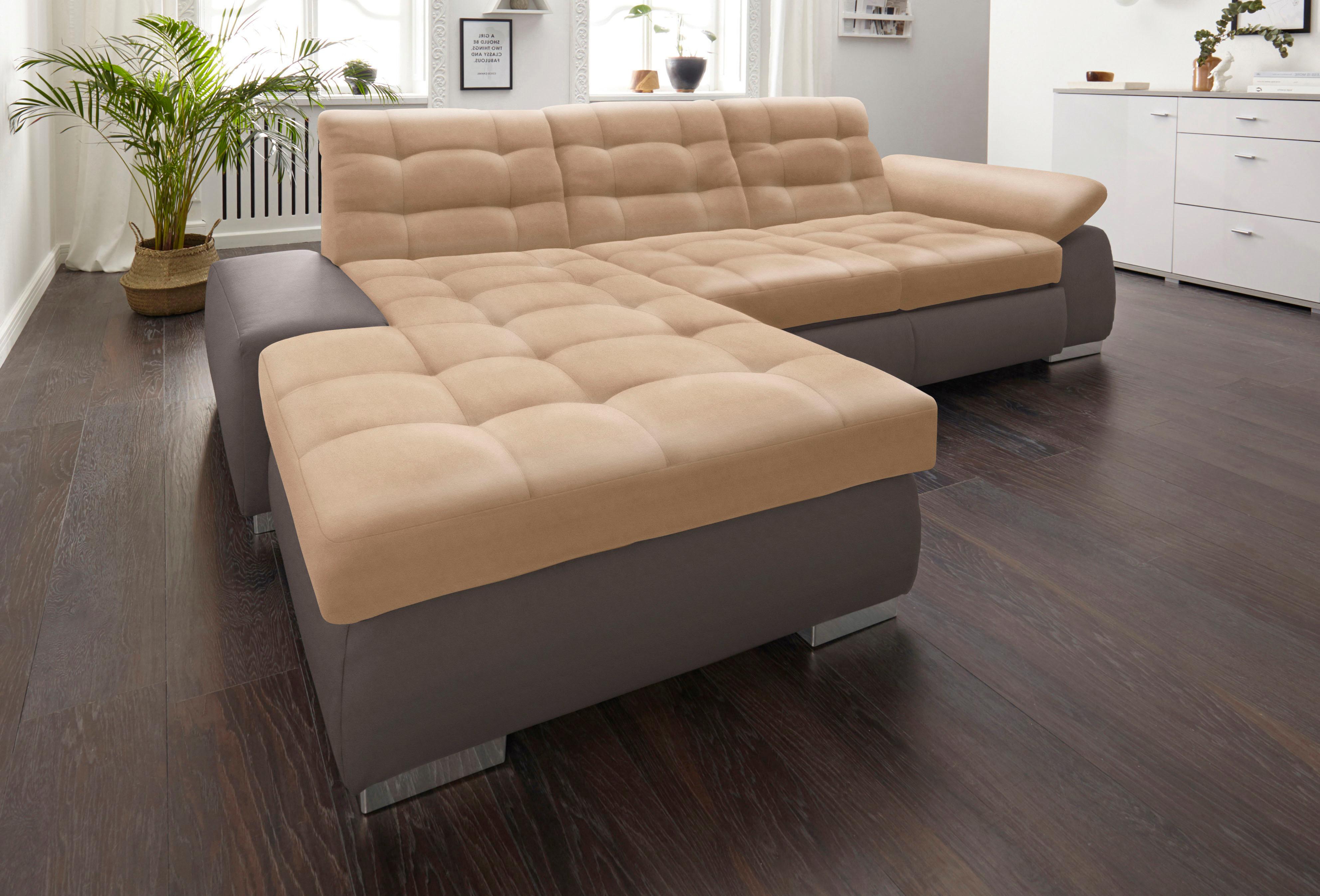sit&more Ecksofa "Ontario L-Form" XXL, wahlweise mit Schlaffunktion