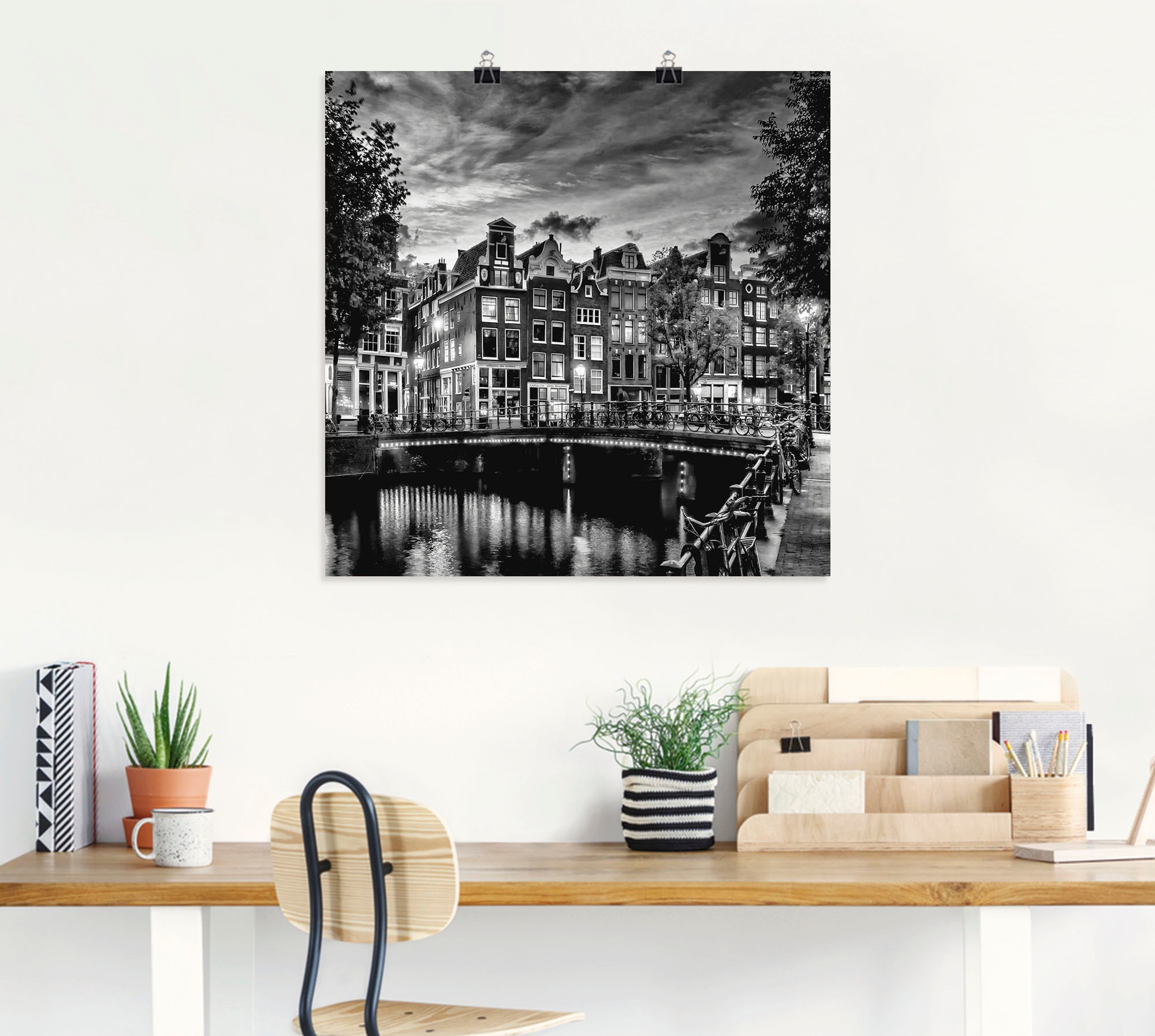 Artland Wandbild »Amsterdam Abendidylle«, Amsterdam, versch. Wandaufkleber Alubild, Größen | als oder bestellen (1 in Poster St.), BAUR Leinwandbild