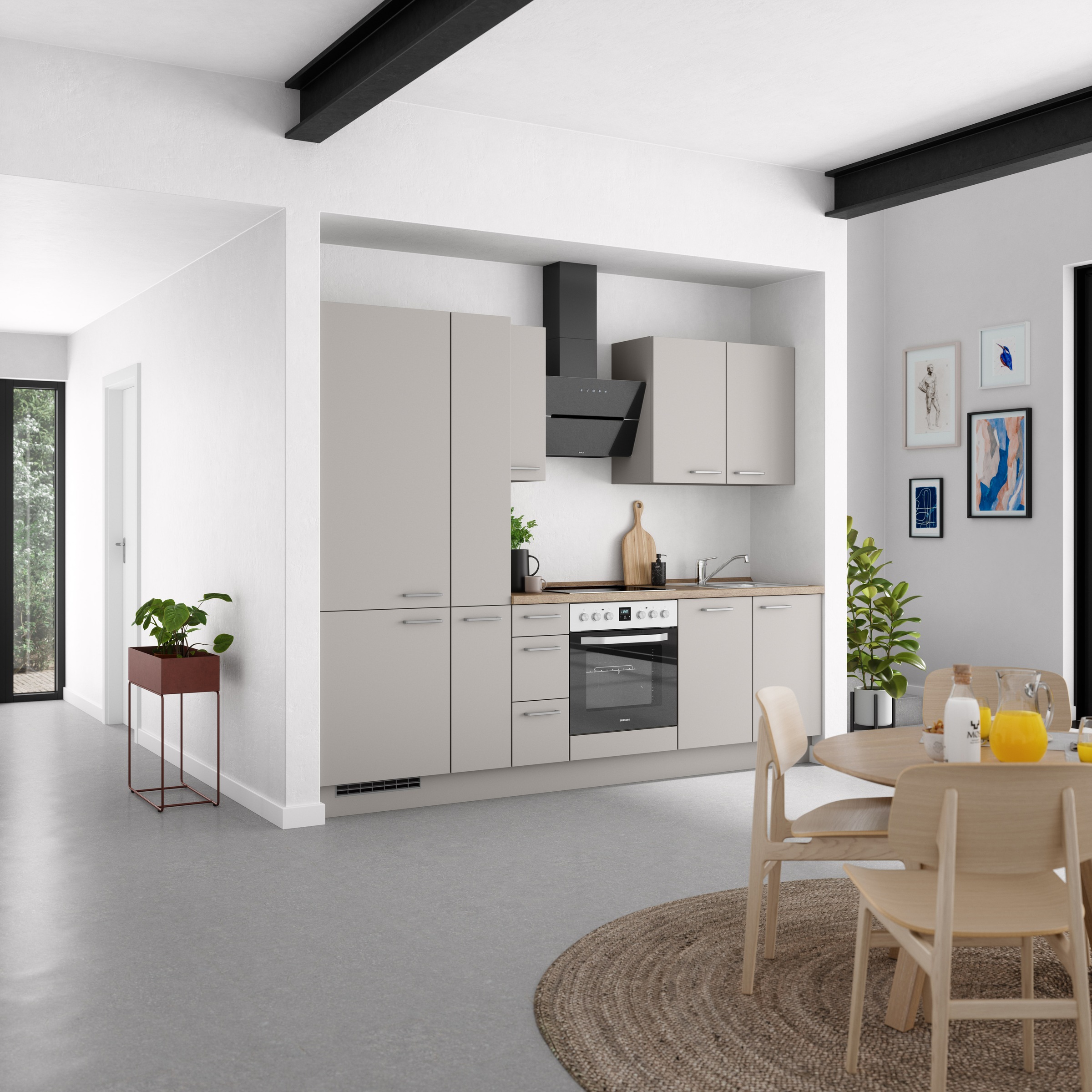 nobilia® Küchenzeile »"Touch II"«, vormontiert, Ausrichtung wählbar, Breite 270 cm, wahlw. mit E-Geräten