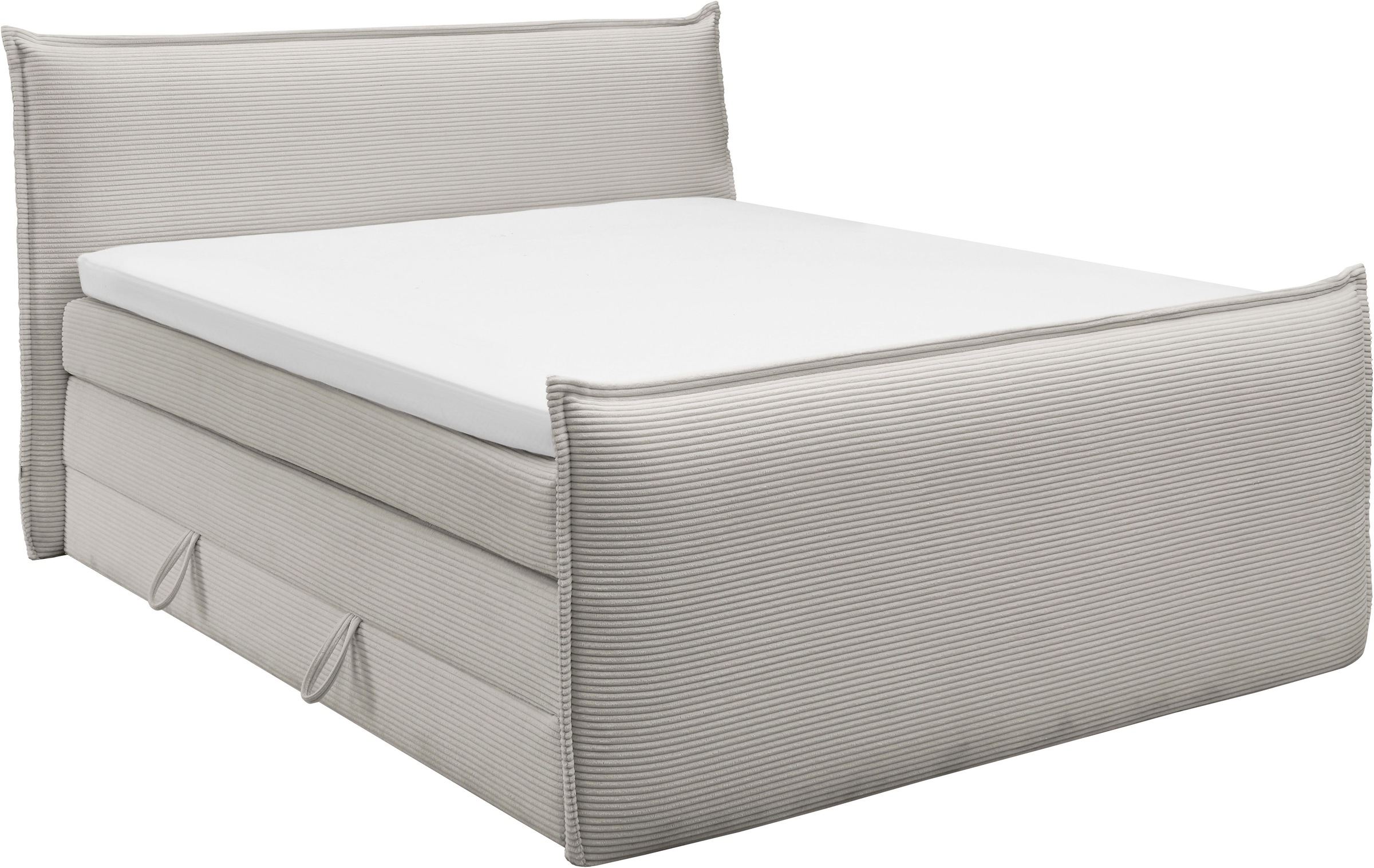 set one by Musterring Boxspringbett "Florida" in modernem Cord-Bezug, mit B günstig online kaufen