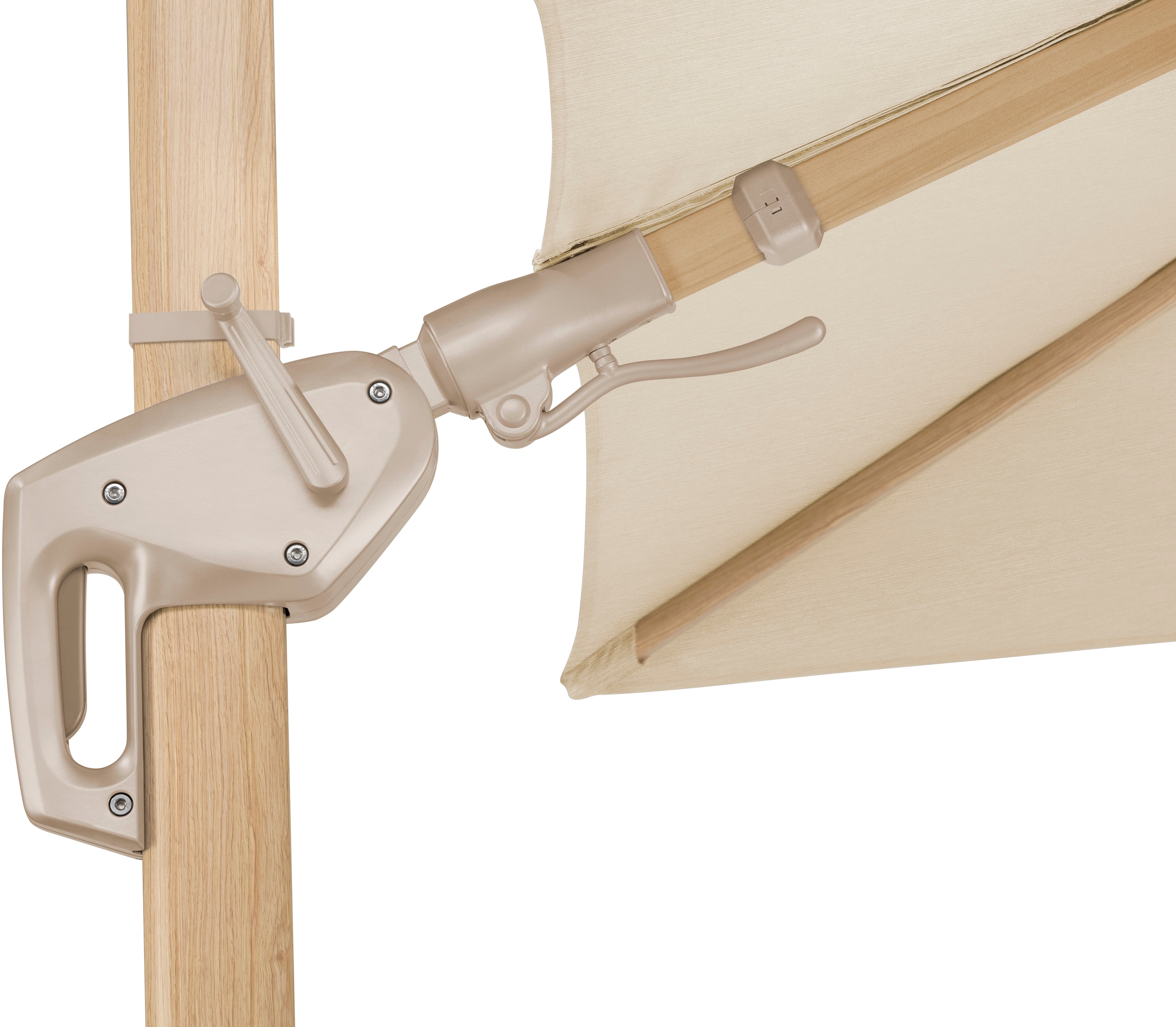 Schneider Schirme Ampelschirm »»Rhodos Twist Loft««, 300x300 cm, flexibler Ampelschirm in moderner Leinenstruktur