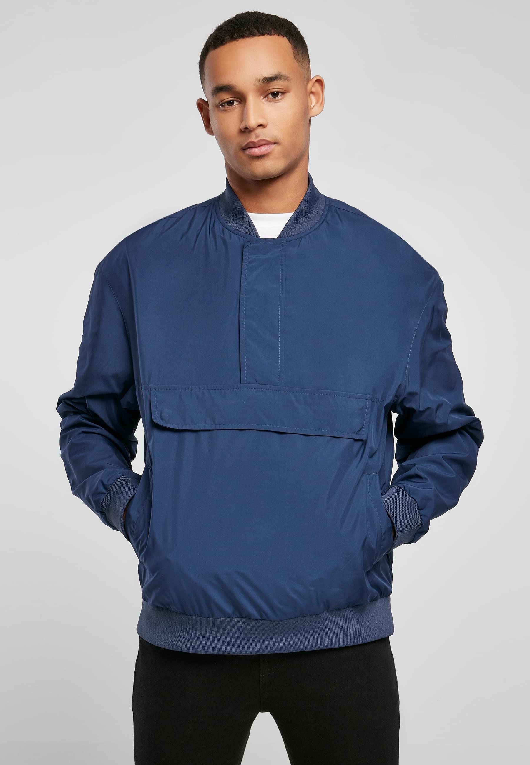 URBAN CLASSICS Bomberjacke »Urban Classics Herren Pullover Bomber Jacket«, (1 St.), ohne Kapuze
