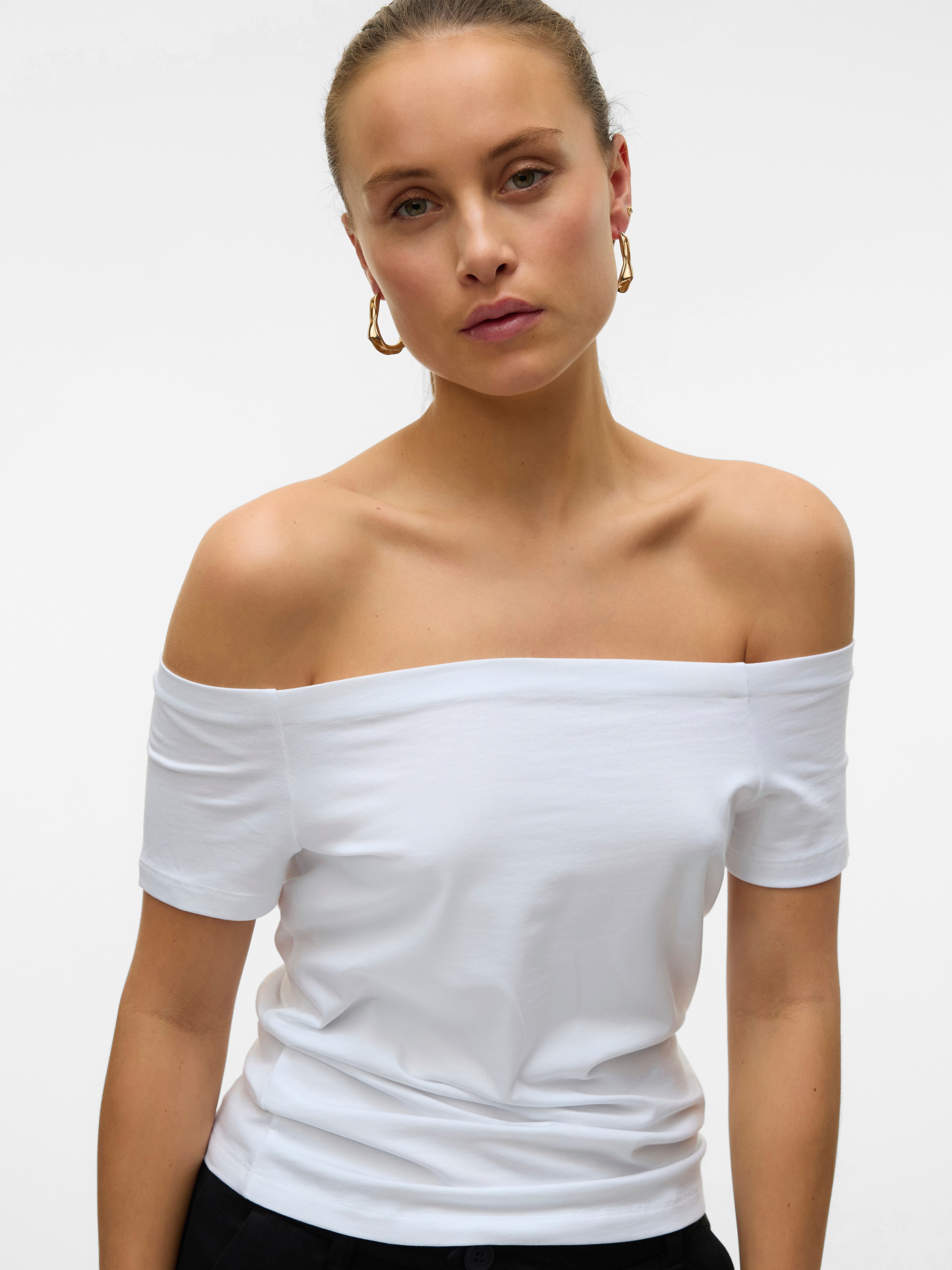 Vero Moda Kurzarmshirt "VMPANDA OFF-SHOULDER TOP JRS GA NOOS" günstig online kaufen