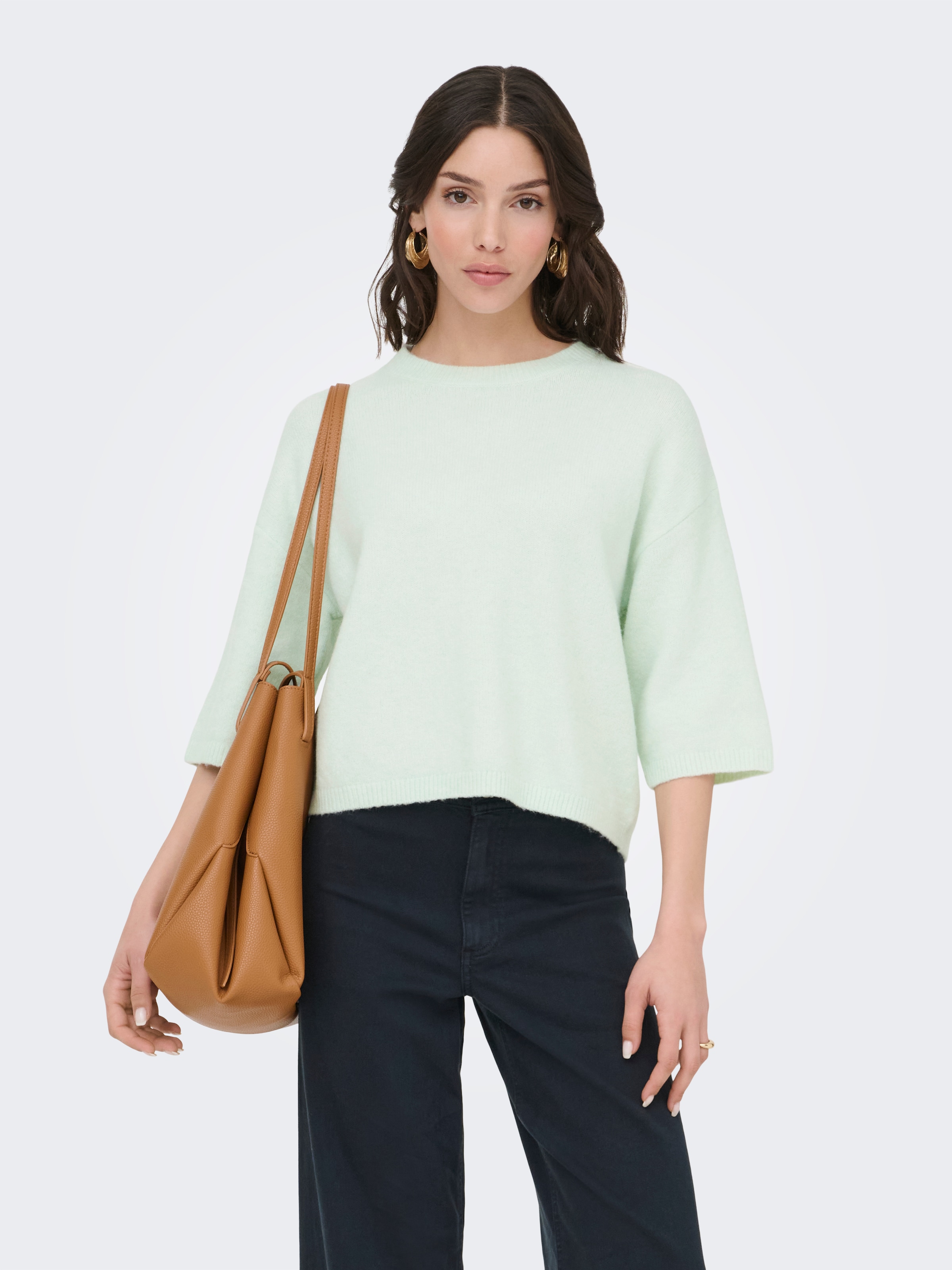 Jdy Strickpullover "Jdychloe Life 3/4 On Pullover Knt Noos" Materialmix, Knit Fit