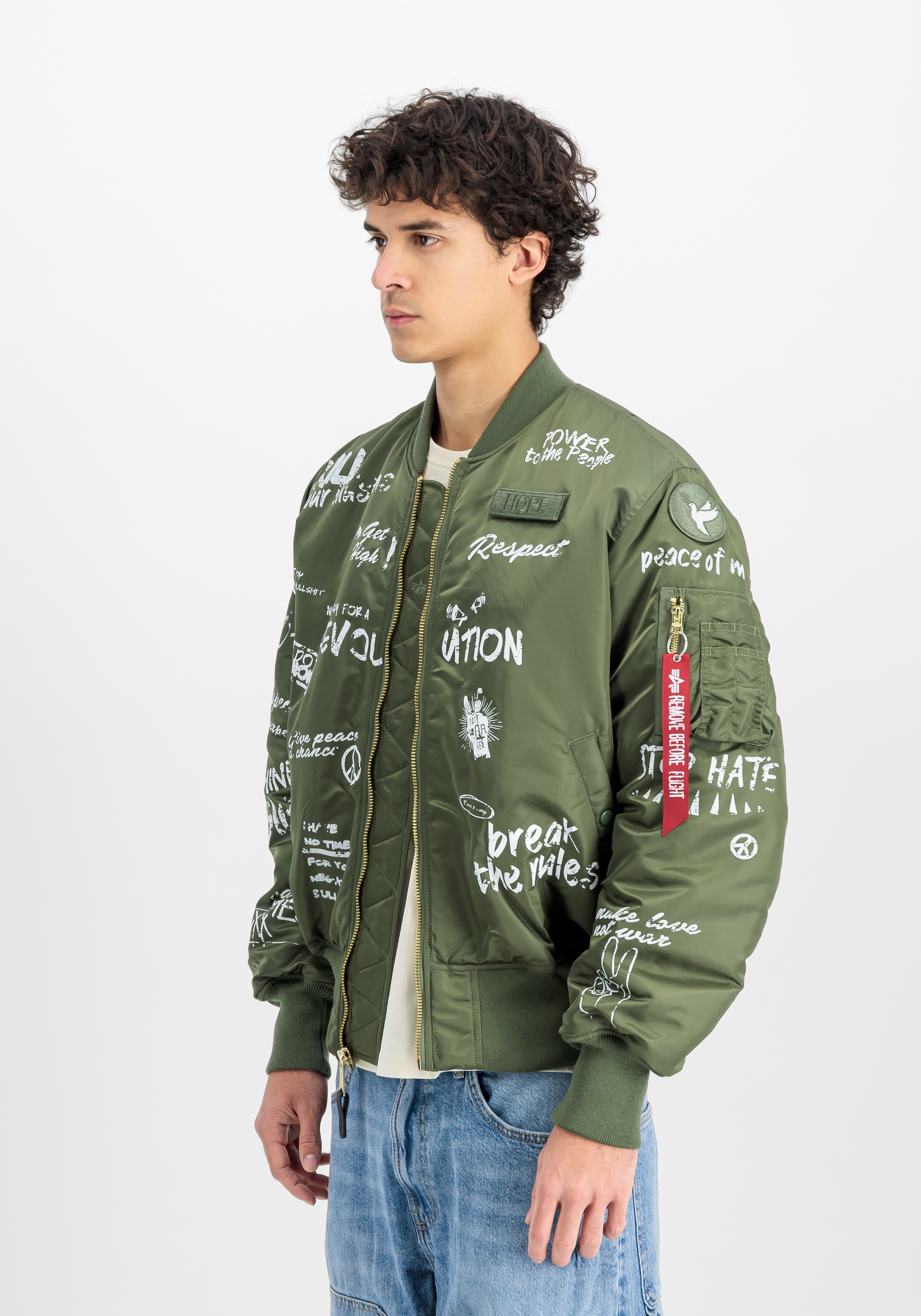 Alpha Industries Bomberjacke »Alpha Industries Men - Bomber Jackets MA-1 Peace«