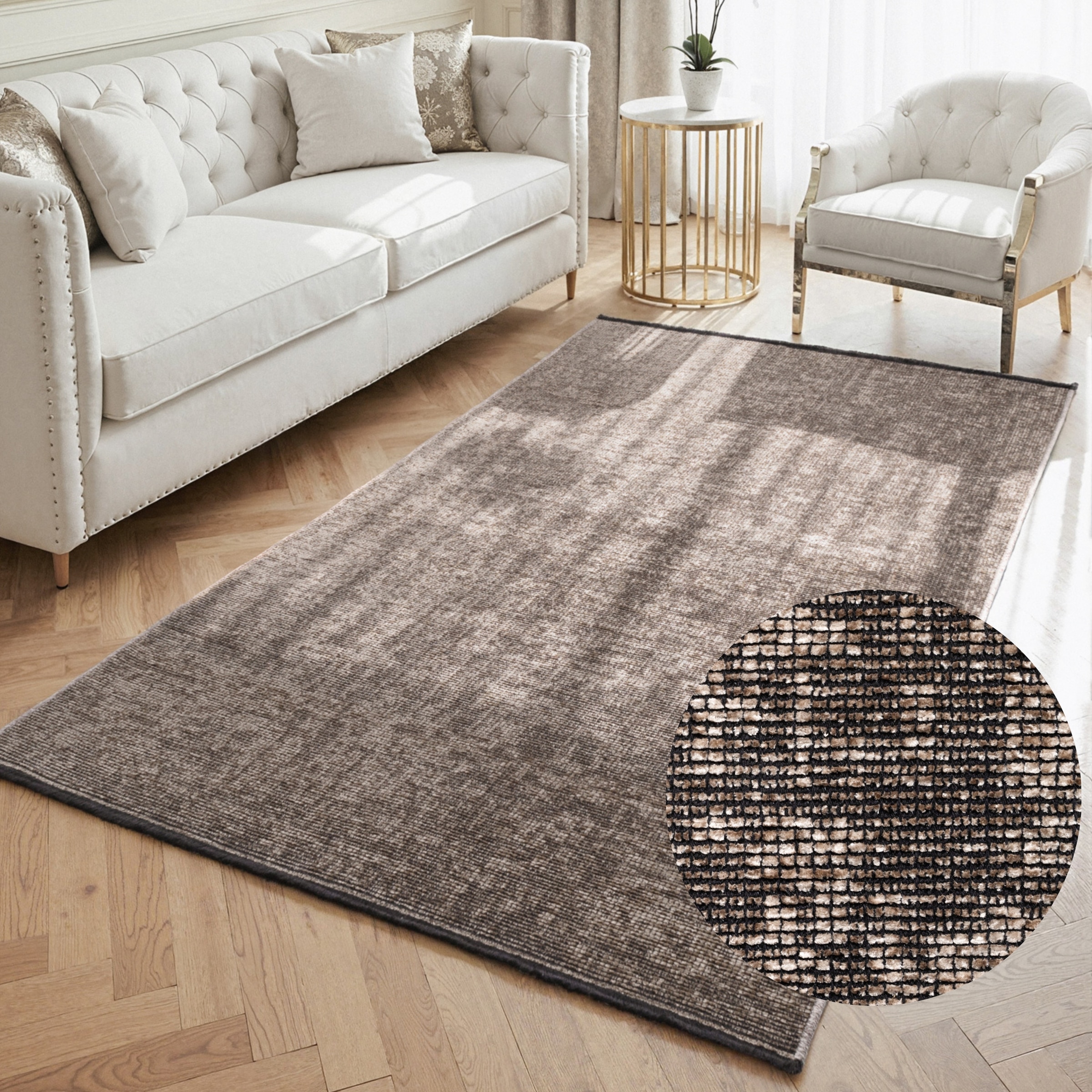 ELLE DECORATION Teppich "Prisma" rechteckig 5 mm Höhe Glanz-Effekt, Karo Design, Kachel-Optik, Wohnzimmer, Schlafzimmer,Flur