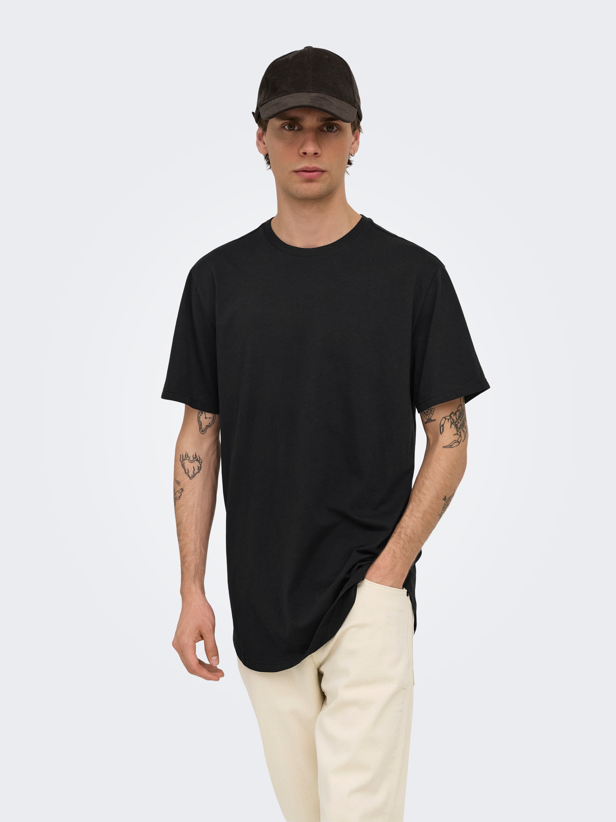 ONLY & SONS Rundhalsshirt »ONSJEFF LONGY SS TEE 5-PACK OTL« Packung, 5