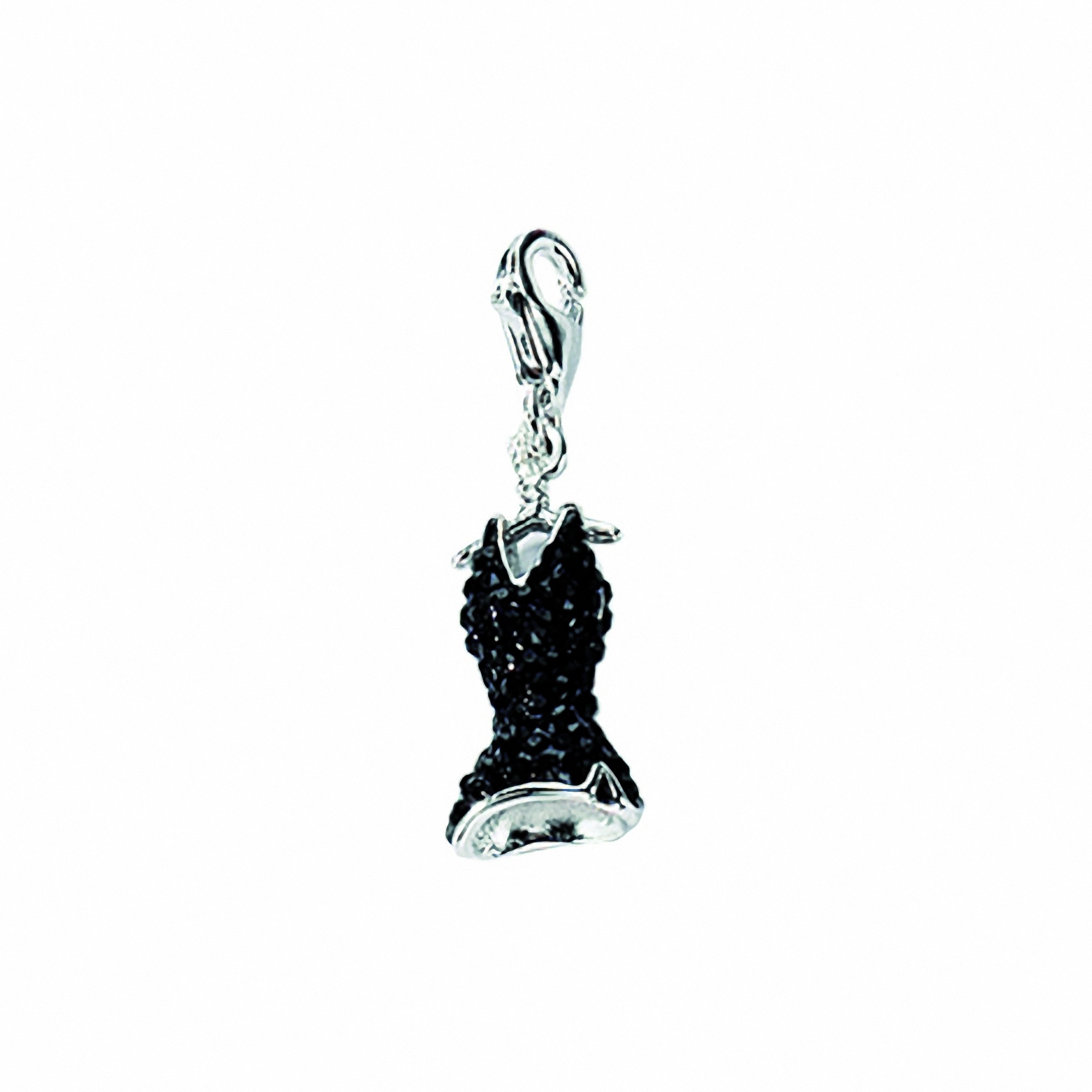 Kette ohne Anhänger »925 Silber Charms Anhänger Kleid mit Glasstein«, Schmuckset - Set...