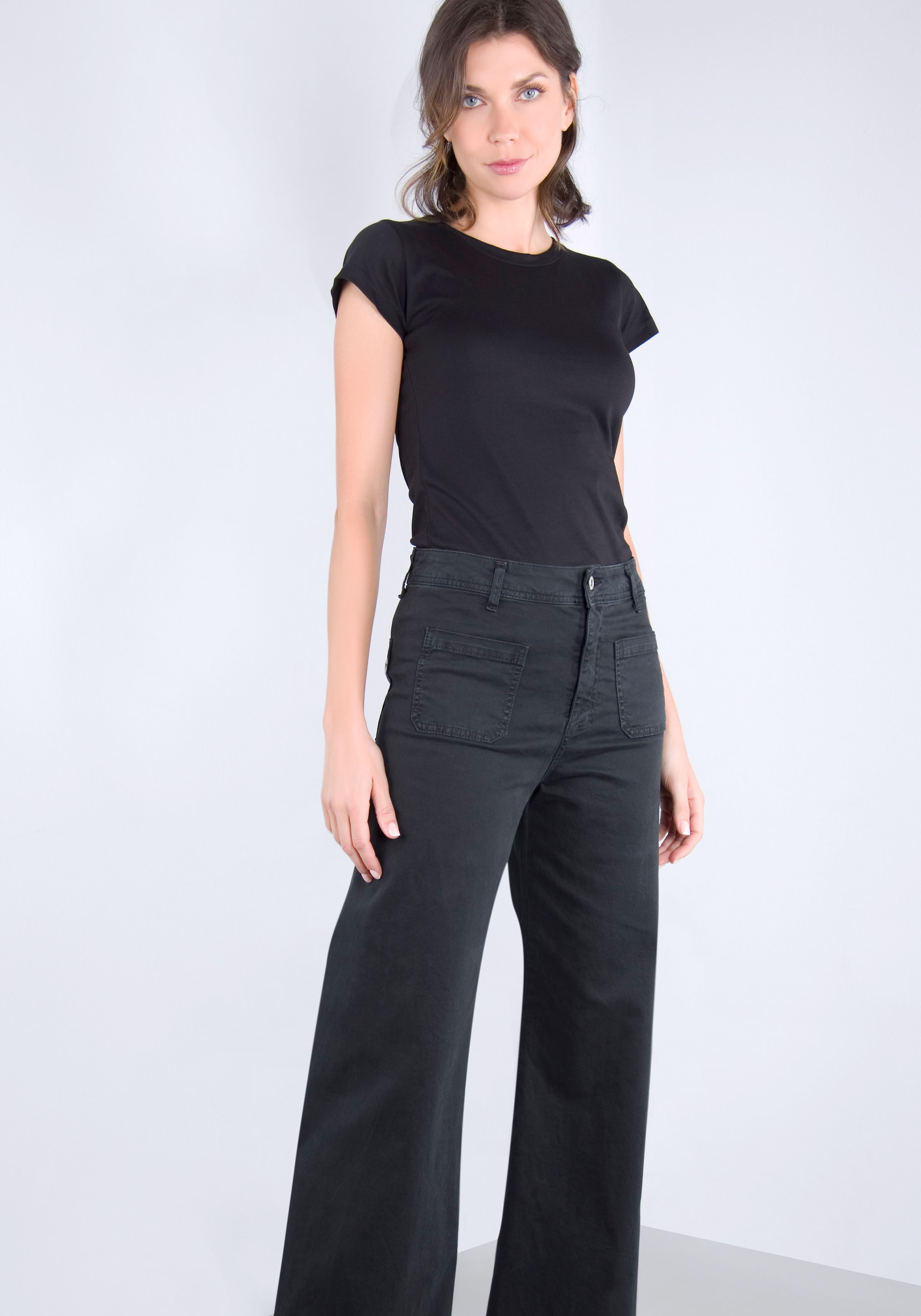 Please Jeans Schlaghose, aus hochwertigem Baumwollmix mit Stretch