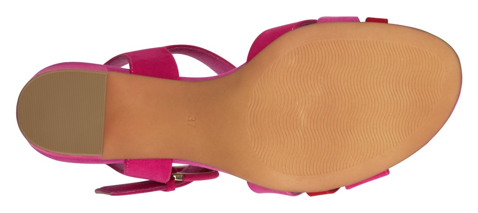 MARCO TOZZI Sandalette, Blockabsatz, Sommerschuh, Sandale mit verstellbarem Fesselriemchen