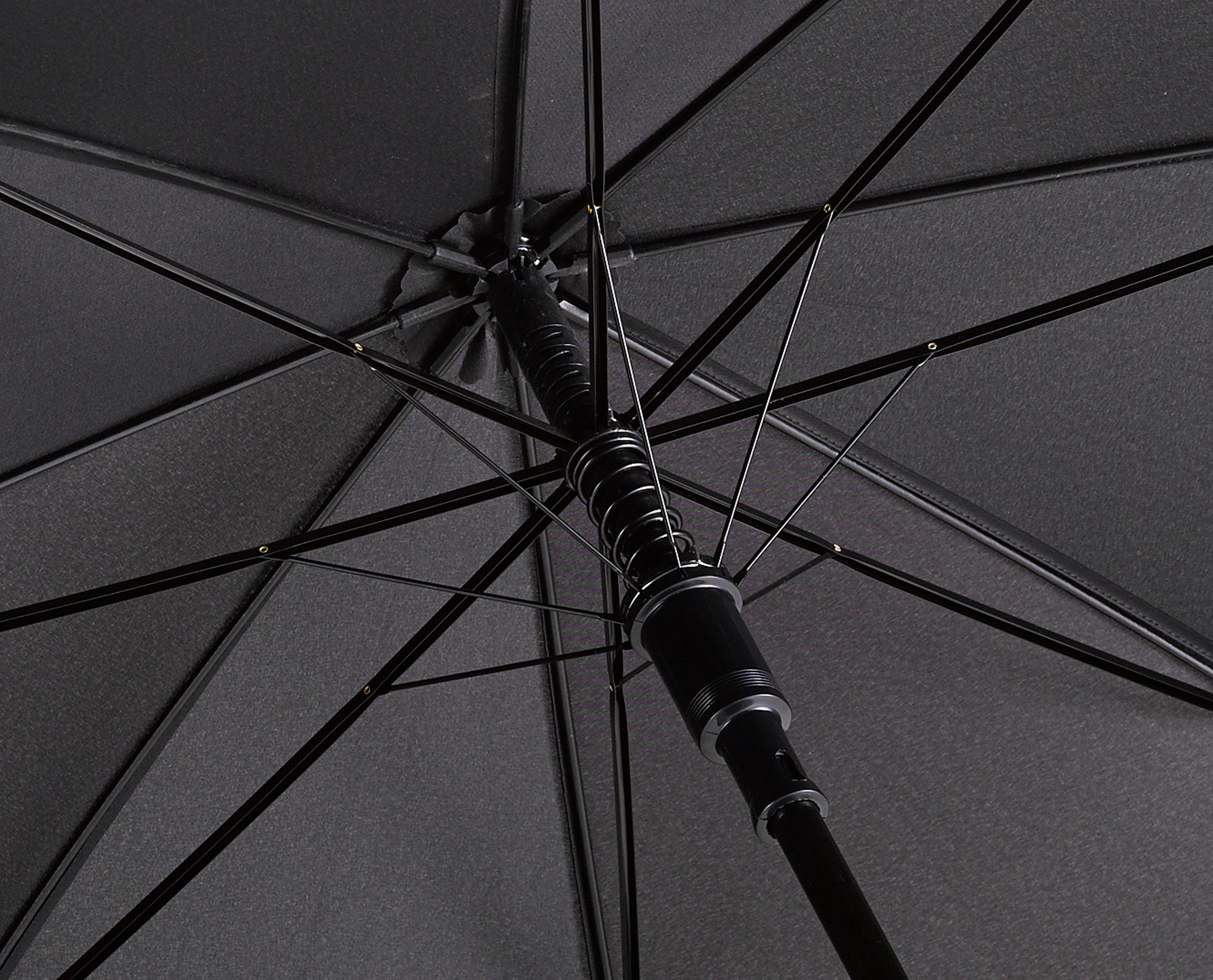 EuroSCHIRM® Partnerschirm »Automatik W130, schwarz«, Regenschirm für Zwei, mit Automatik, Griff aus Holz, extra großes Dach