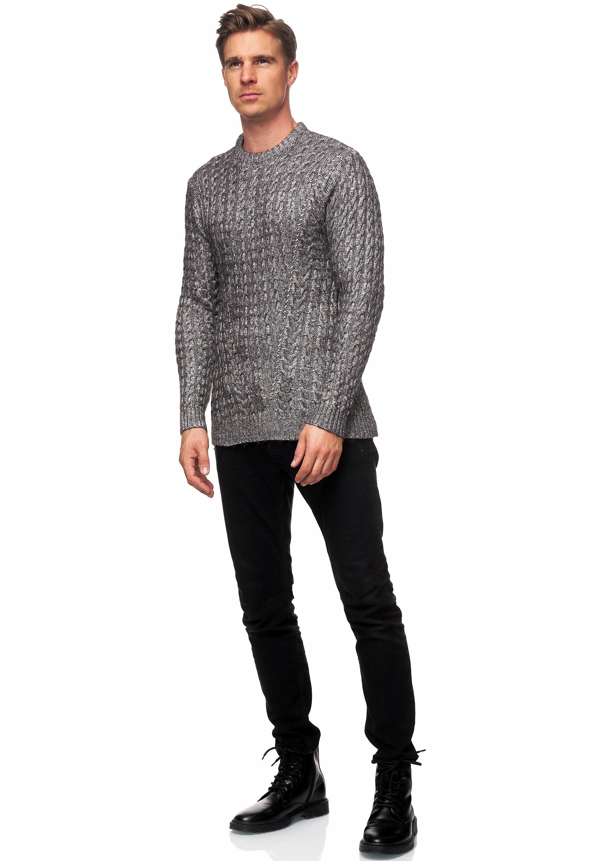 Rusty Neal Strickpullover, mit trendigem Zopfmuster