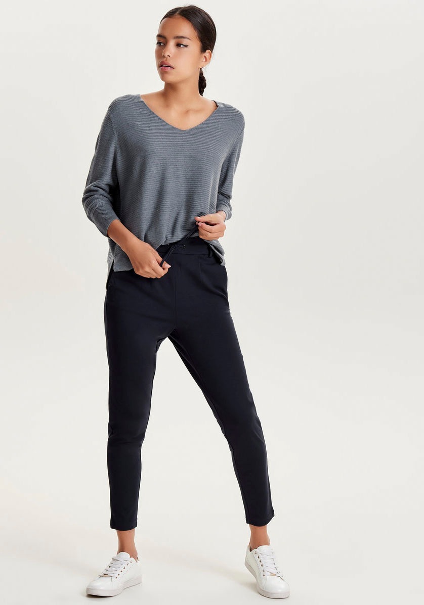 Thumbnail - ONLY Jogger Pants "ONLPOPTRASH – Joggerhose mit Tunnelzugbund und Stretch" casual, Milano Rib, regular fit, Viskosemisch...